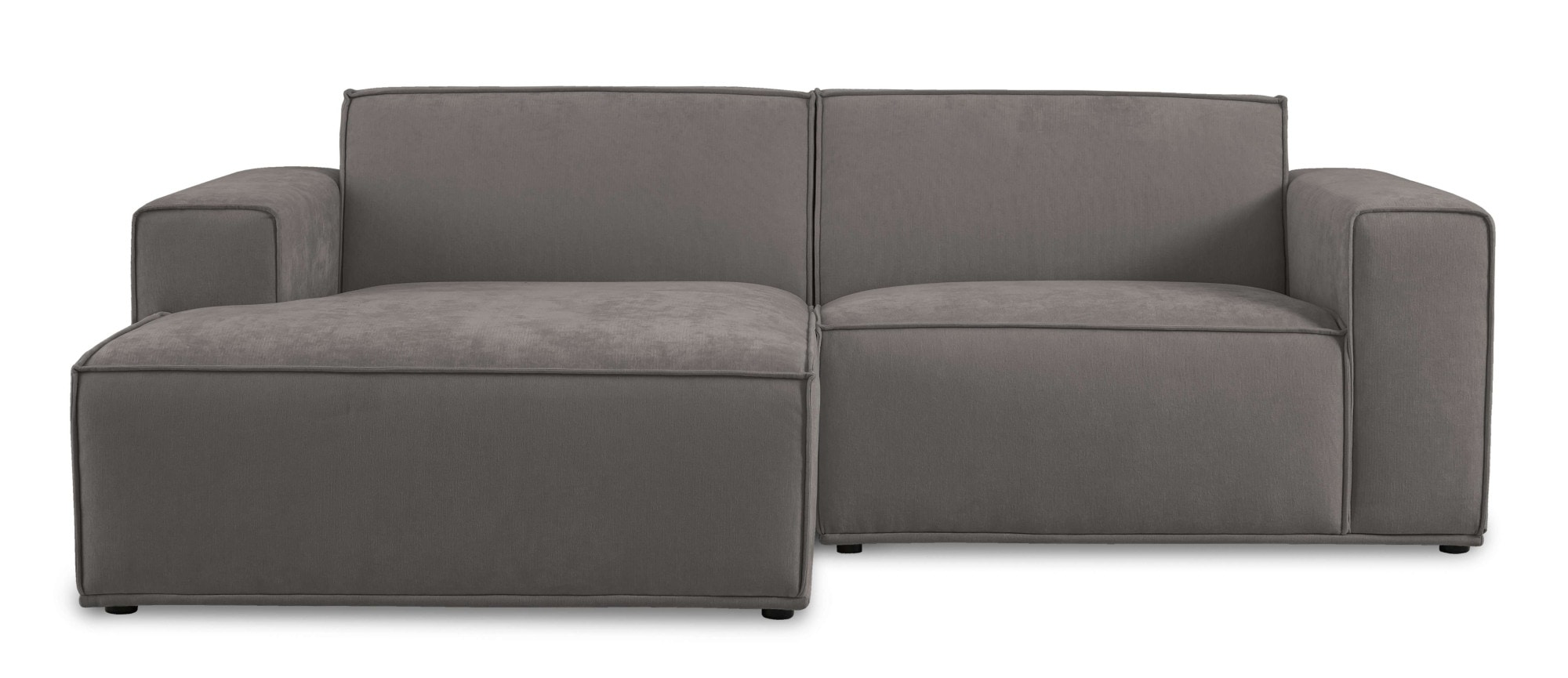 Home affaire Ecksofa »Avelin, 228 cm, L-Form, Chenille, Struktur-Boucle«, mit Wellenunterfederung, Kedernaht, bodentief, Skandi-Design