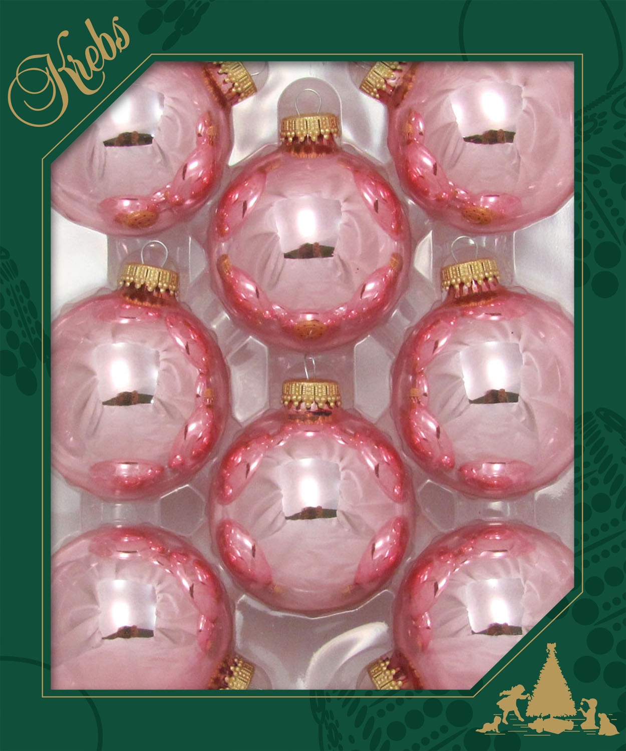 Krebs Glas Lauscha Weihnachtsbaumkugel »CBK83305, Weihnachtsdeko, Christbaumschmuck, Christbaumkugeln Glas«, (Set, 8 St.), aus Glas