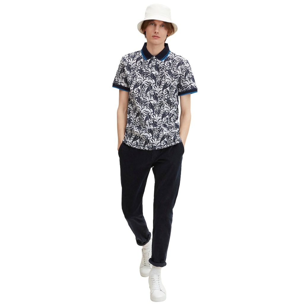 TOM TAILOR Poloshirt, mit Alloverprint