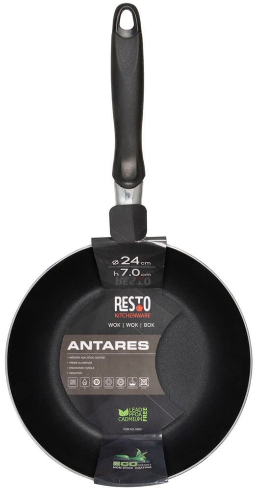 RESTO Kitchenware Wok »Antares, Bratpfanne antihaftbeschichtet und spülmaschinenfest« Aluminium 1 Stk. tlg. Induktion, für alle Herdarten geeignet