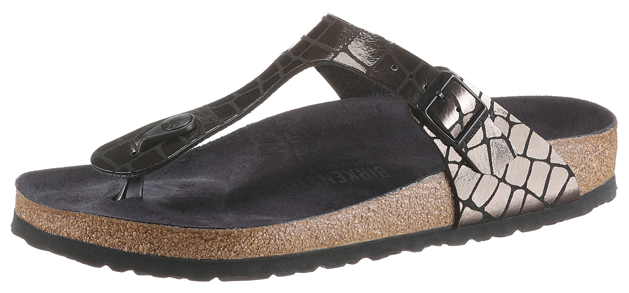 Birkenstock Zehentrenner »GIZEH GATOR GLEAM«, mit Reptilprägung