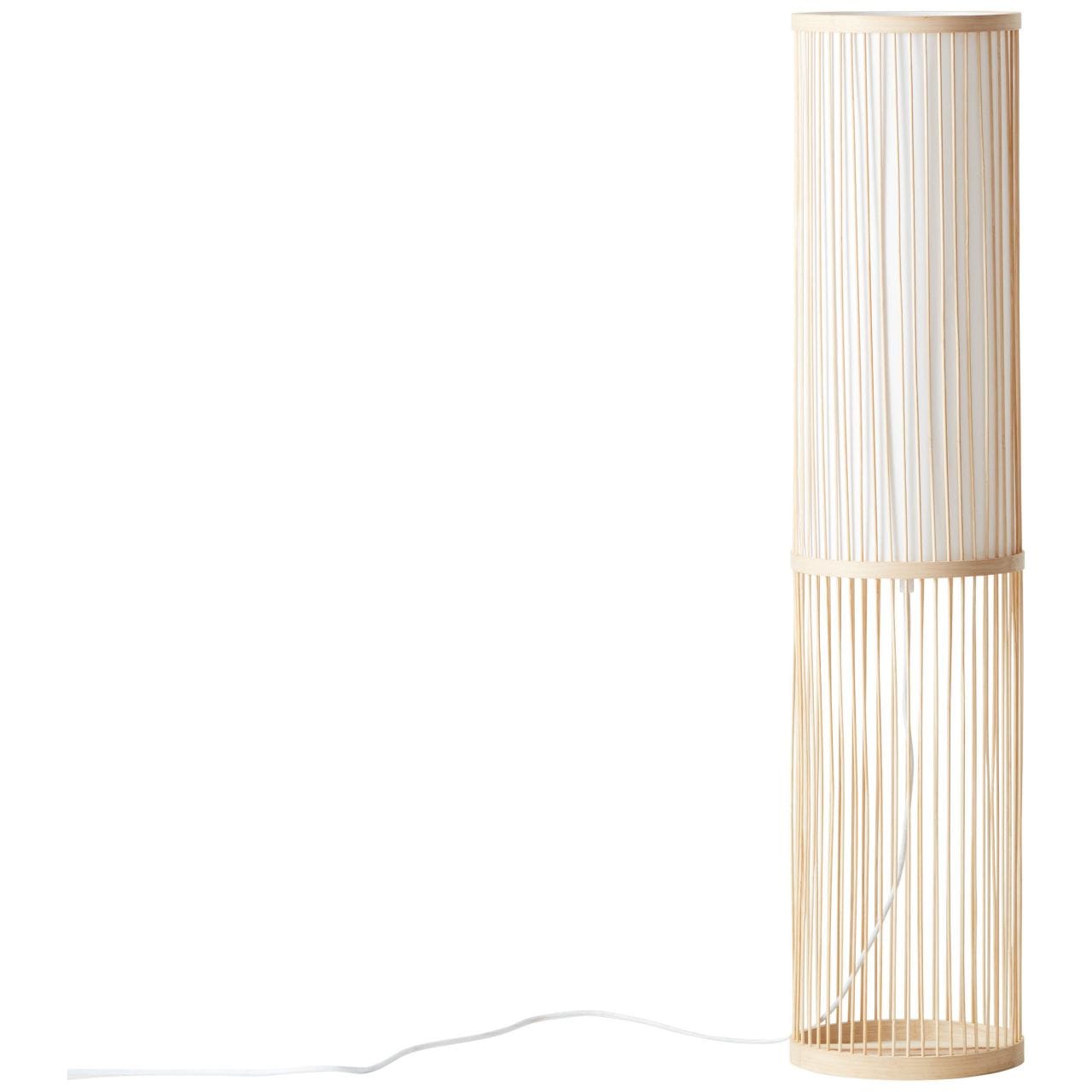 Brilliant Leuchten Stehlampe »Nori«, 1 flammig-flammig, 90,5 cm Höhe, Ø 20  cm, E27, Bambus/Textil, natur/weiß bestellen online bei OTTO | Standleuchten