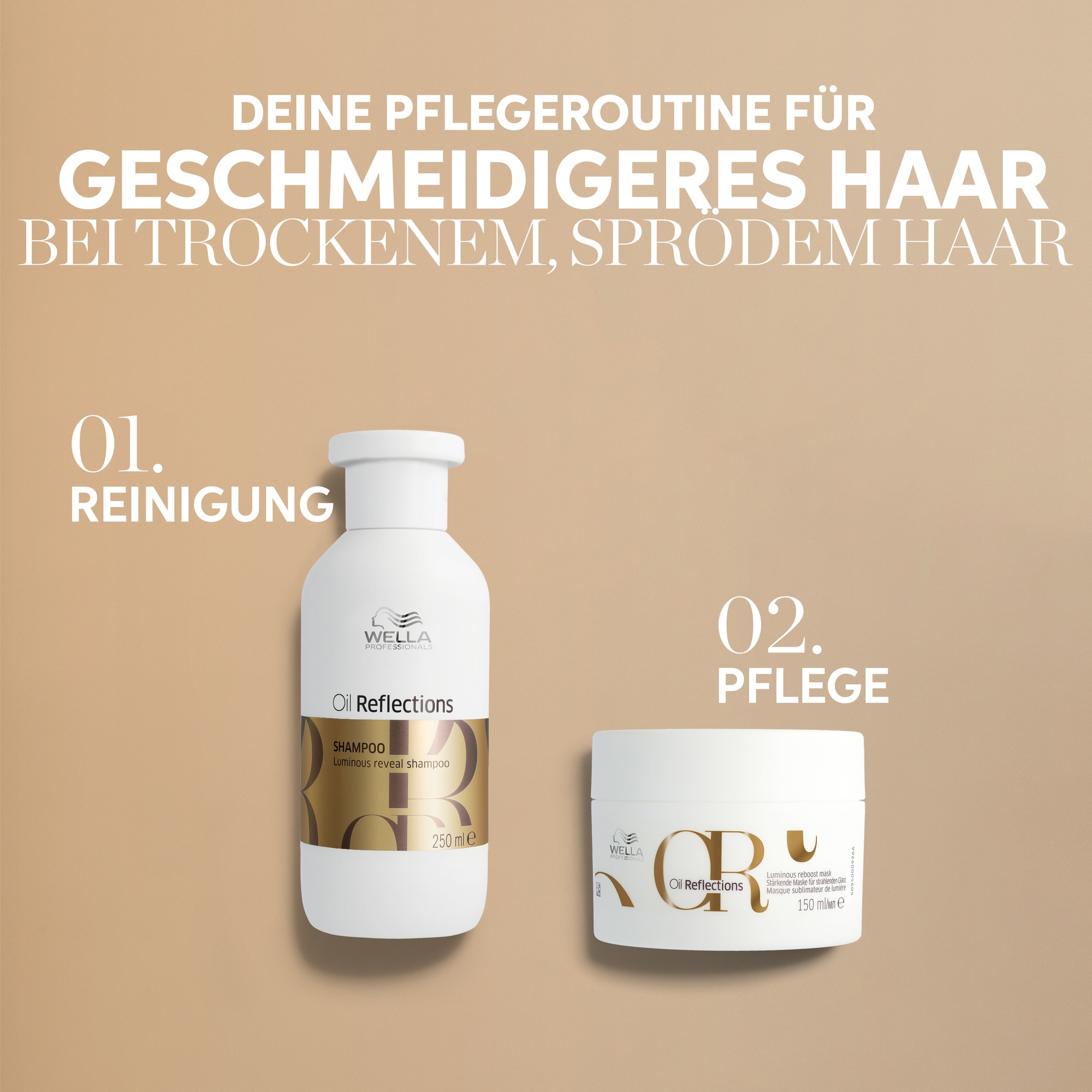 Wella Professionals Haarmaske »Oil Reflections Mask« pflanzliche Inhaltsstoffe für langanhaltende Feuchtigkeit