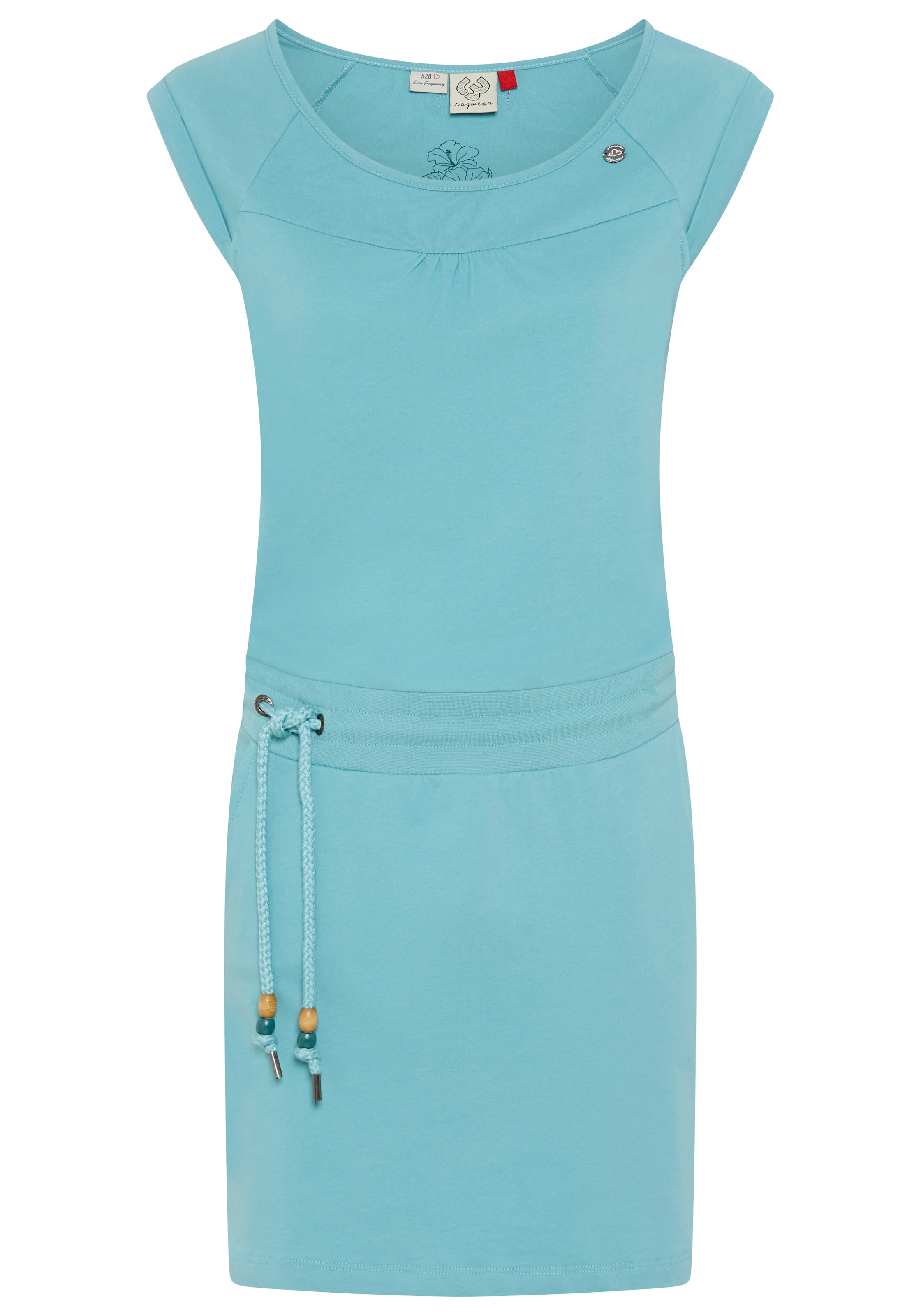 Ragwear Minikleid »PENELOPE UNI O« mit Kordelzug und Zierknopf