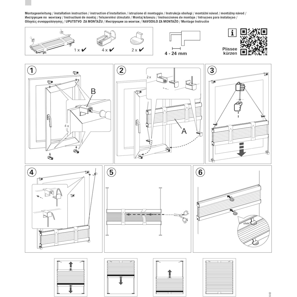 GARDINIA Plissee »Easyfix Plissee Cara«, Lichtschutz, ohne Bohren, verspannt