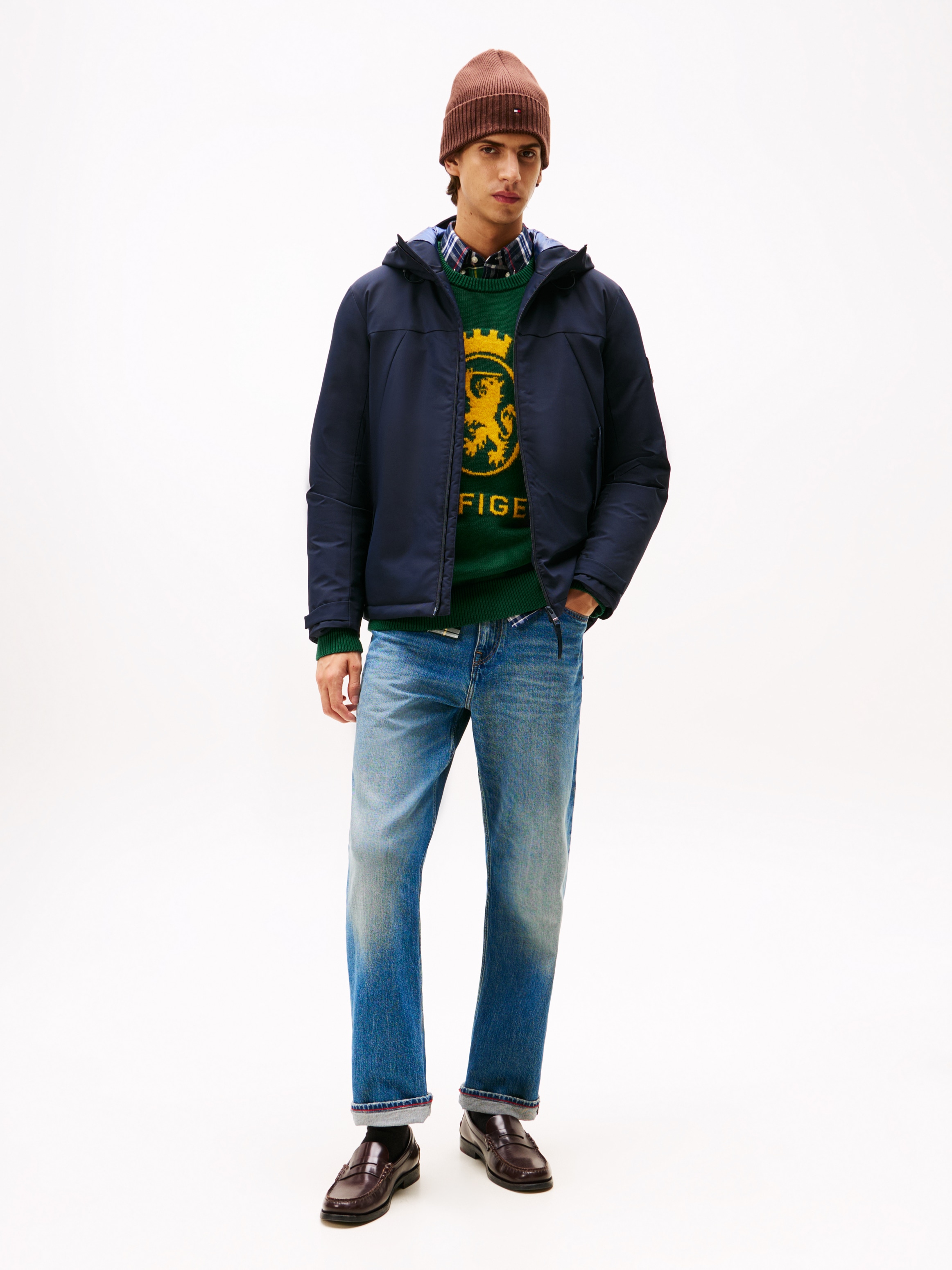 Tommy Hilfiger Funktionsjacke »TECH HOODED SHORT PADDED JACKET«, mit Kapuze, Winterjacke, Outdoorjacke