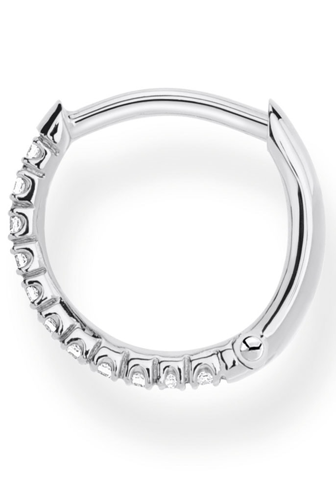 THOMAS SABO Single-Creole »farbige oder weiße Steine, CR659-051-14, CR659-414-14, CR659-488-7«, mit Glas-Keramik Stein, Korund (synth.), Zirkonia (synth.)