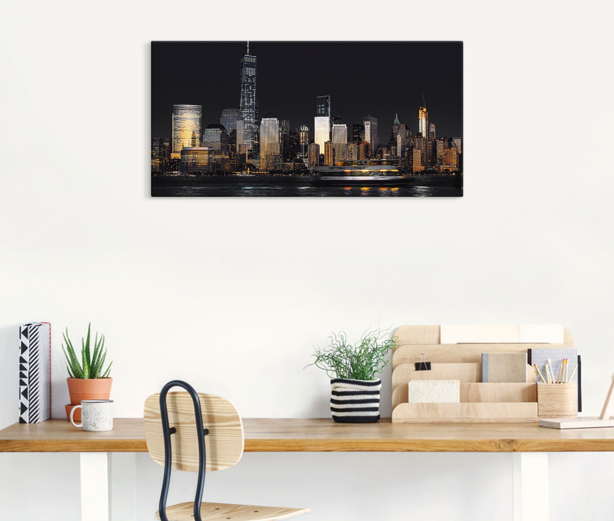 Artland Wandbild »New York Financial Distrikt«, New York, (1 St.), als Alubild, Outdoorbild, Leinwandbild in verschied. Größen