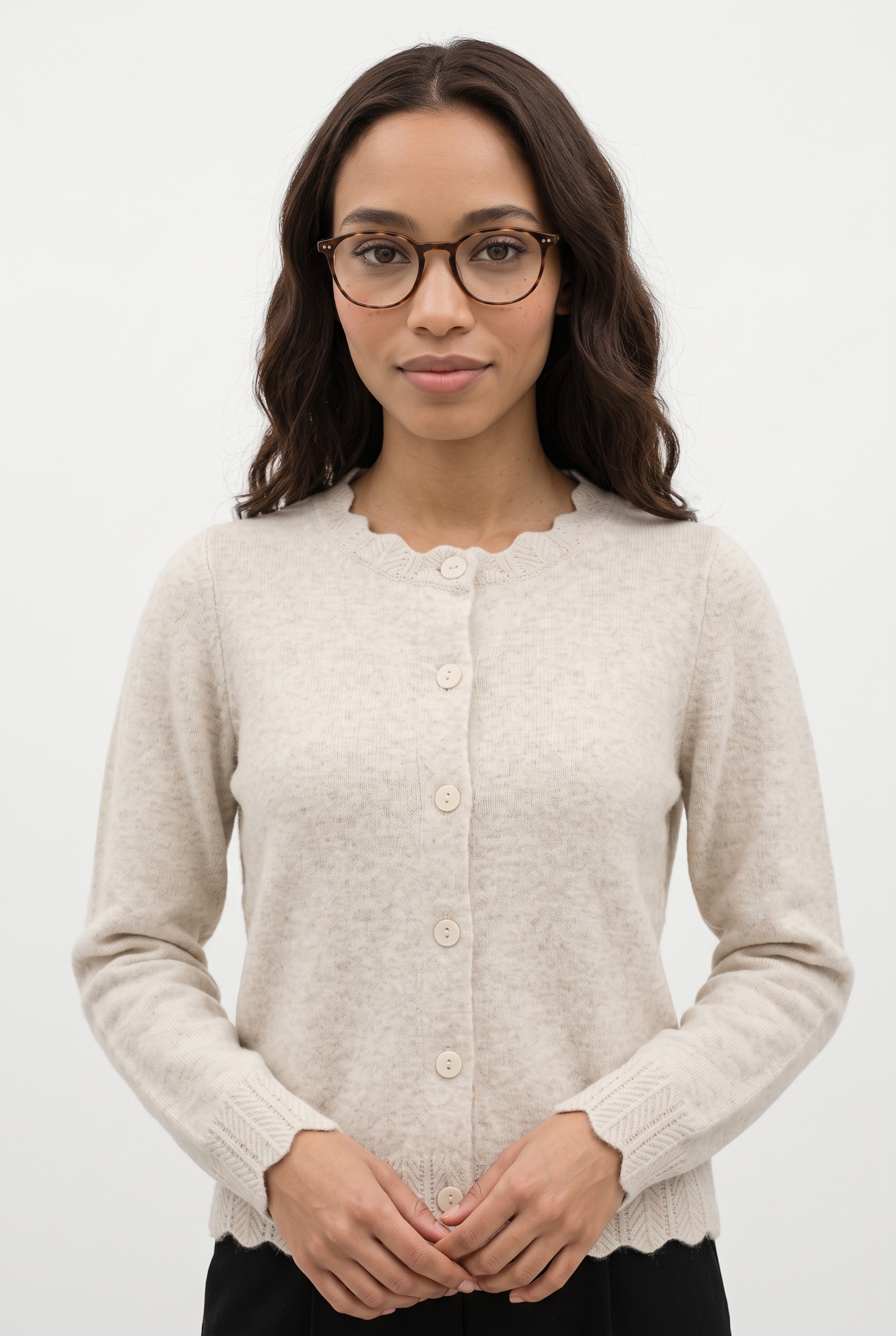 Vila Strickjacke »VINIKOLINA L/S O-NECK KNIT CARDIGAN-NOOS« Materialmix, Stretch, regular fit