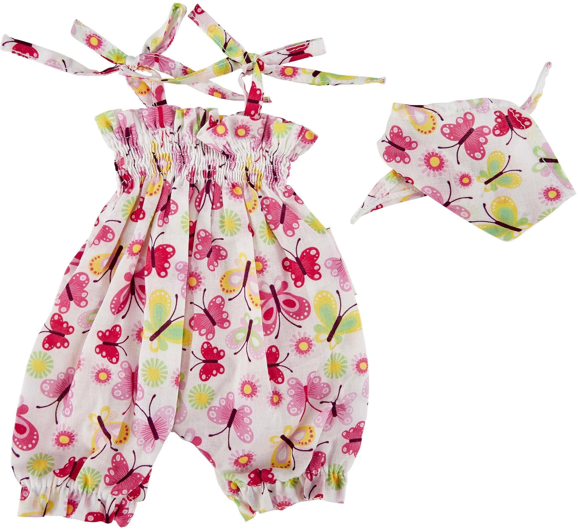 Käthe Kruse Puppenkleidung »Jumpsuit Schmetterlingmotiv«, (2 tlg.)