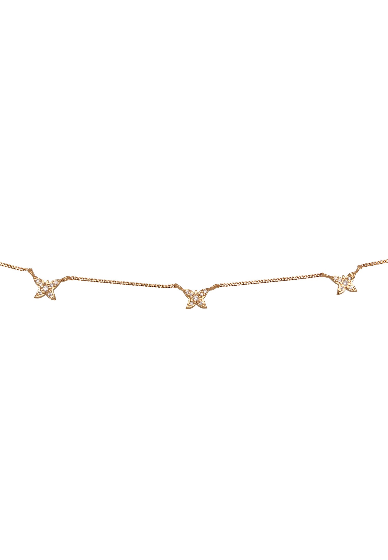 Elli Choker »Halskette Schmetterling Zirkonia Verspielt 925 Silber«
