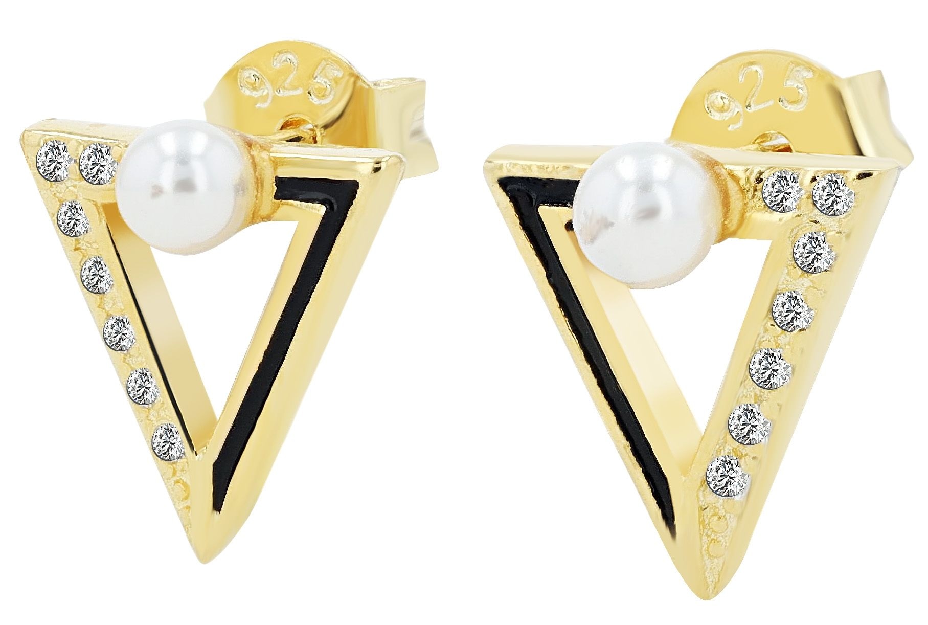 Adelia´s Paar Ohrstecker »Damen Ohrringe ¿ Ohrstecker aus 925 Silber mit Perle«