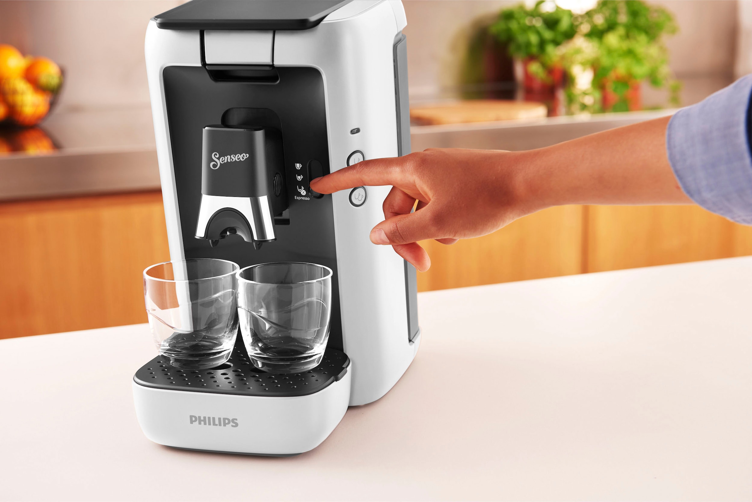 Philips Senseo Kaffeepadmaschine »Maestro CSA260/10, aus 80% recyceltem Plastik, +3 Kaffeespezialitäten«, Memo-Funktion, inkl. Gratis-Zugaben im Wert von € 14,- UVP