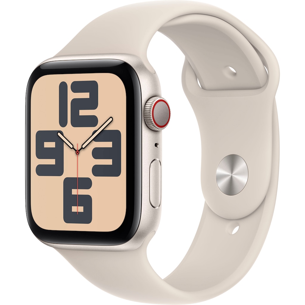 Apple Smartwatch »Watch SE GPS Aluminium 44 mm + Cellular S/M«, (Watch OS 10)