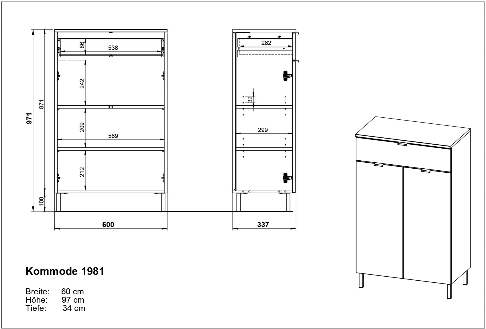 GERMANIA Unterschrank »GW-Arcena«, (1 St.)