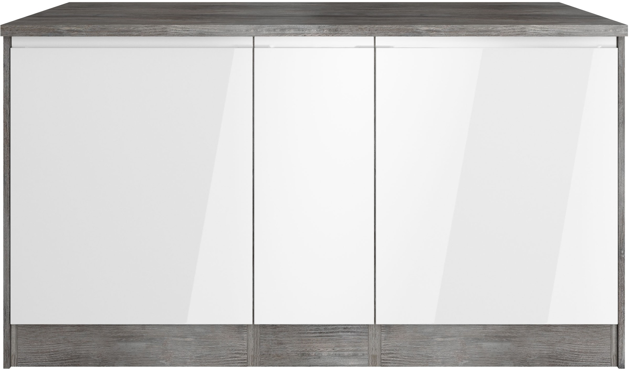 KOCHSTATION Kücheninsel »KS-Virginia«, Breite 153 cm, MDF-Fronten, Flaschenregal