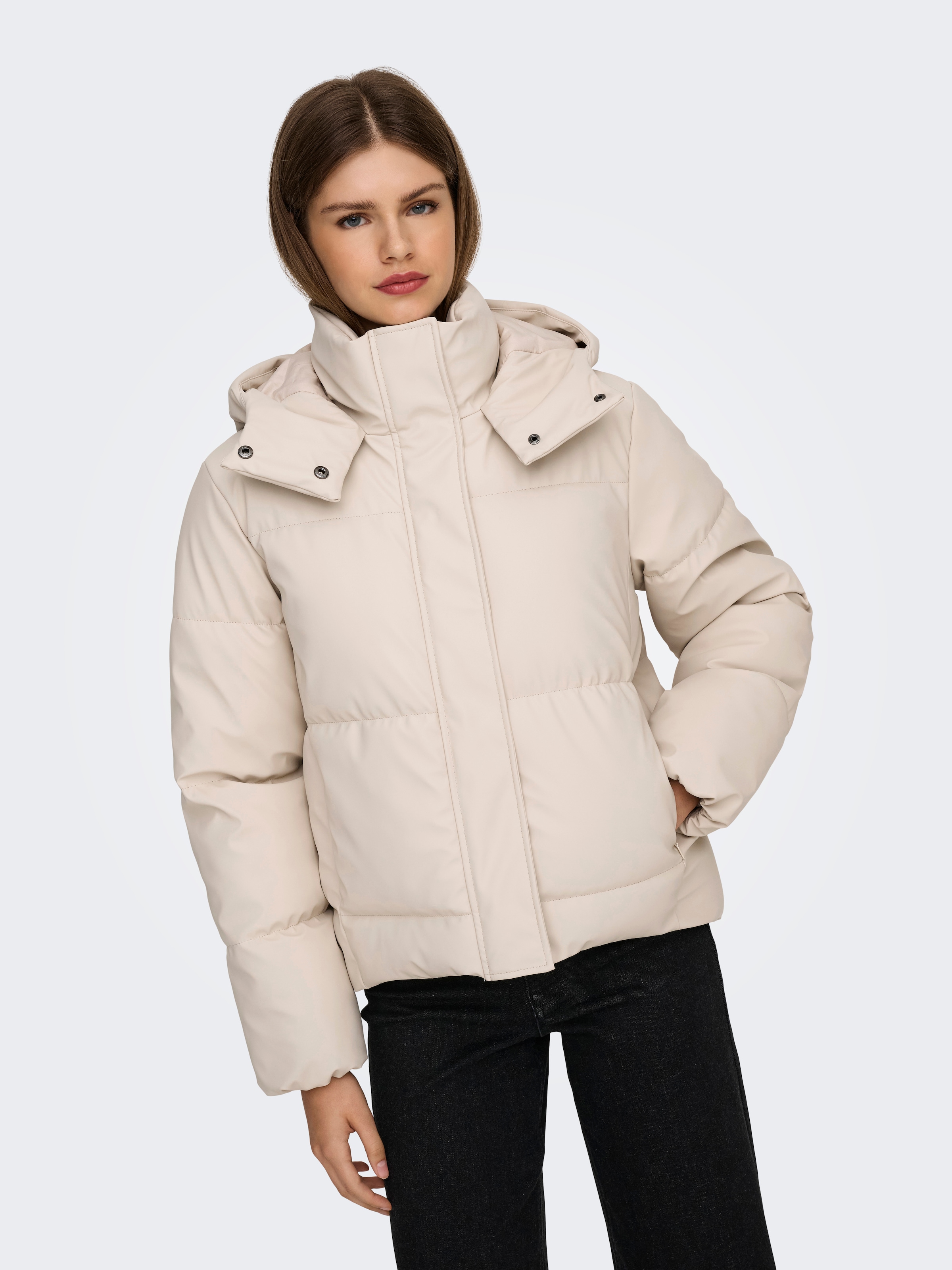 ONLY Steppjacke »ONLAGNES COATED PUFFER JACKET OTW« mit Kapuze
