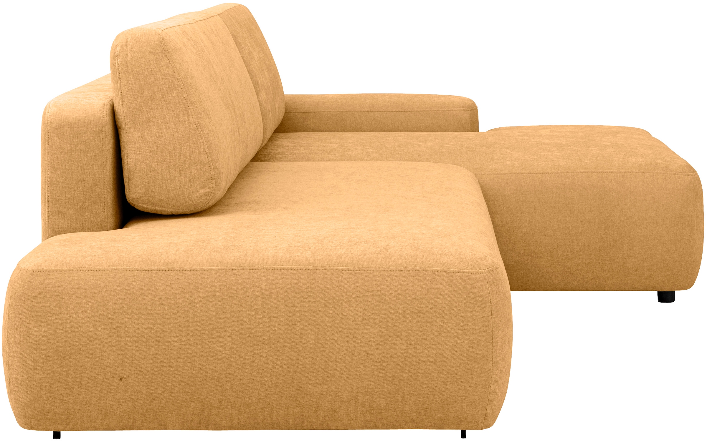INOSIGN Ecksofa »TORGE, Schlafsofa Cord, Samtvelours u. Strukur fein, Couch in L-Form«, Schlaffunktion und Bettkasten, Liegefläche: 210x125 cm, neues Design