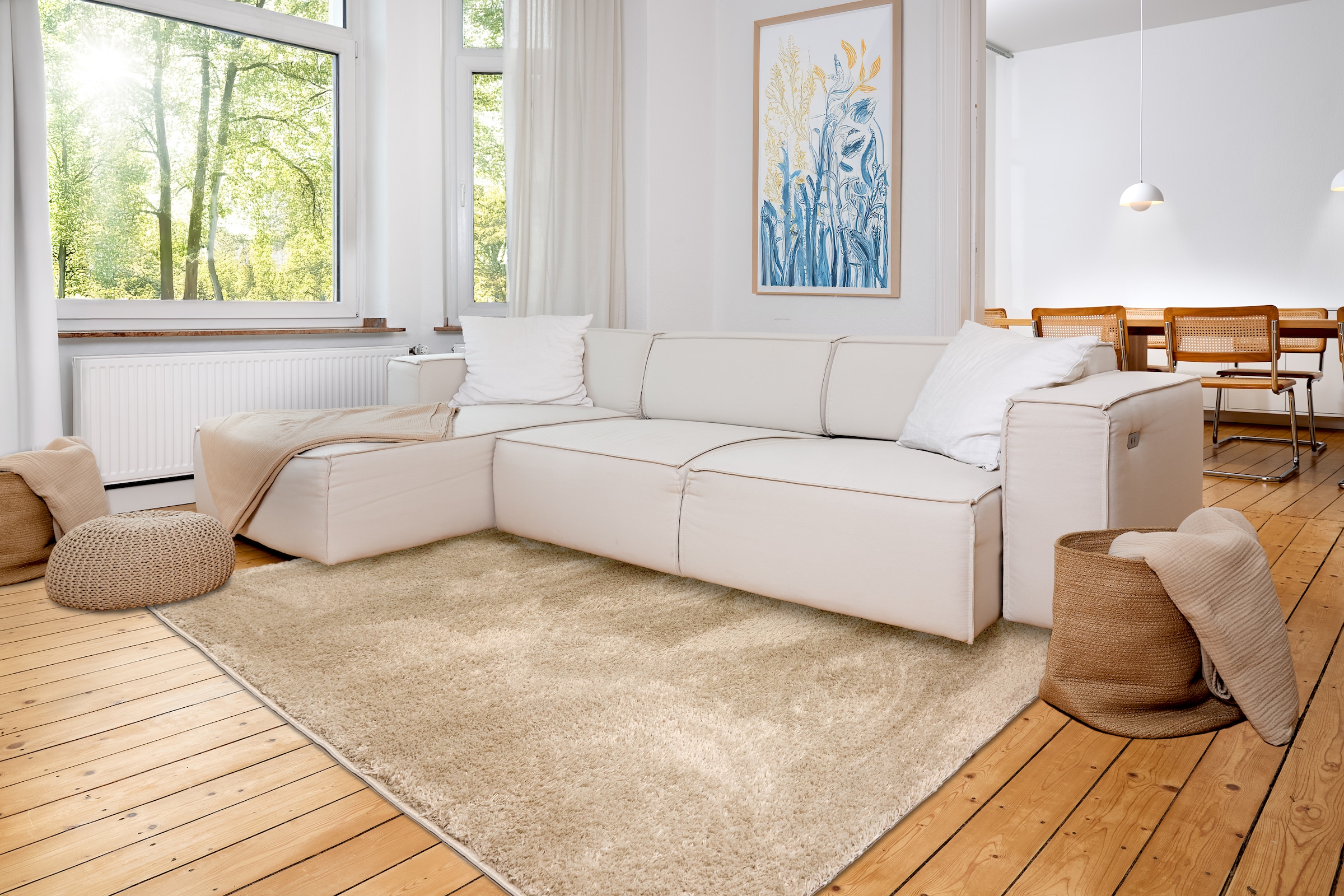 ASTRA Hochflor-Teppich »Paulie 250«, rechteckig, 25 mm Höhe, weicher Langflor, Shaggy, Wohnzimmer, Schlafzimmer