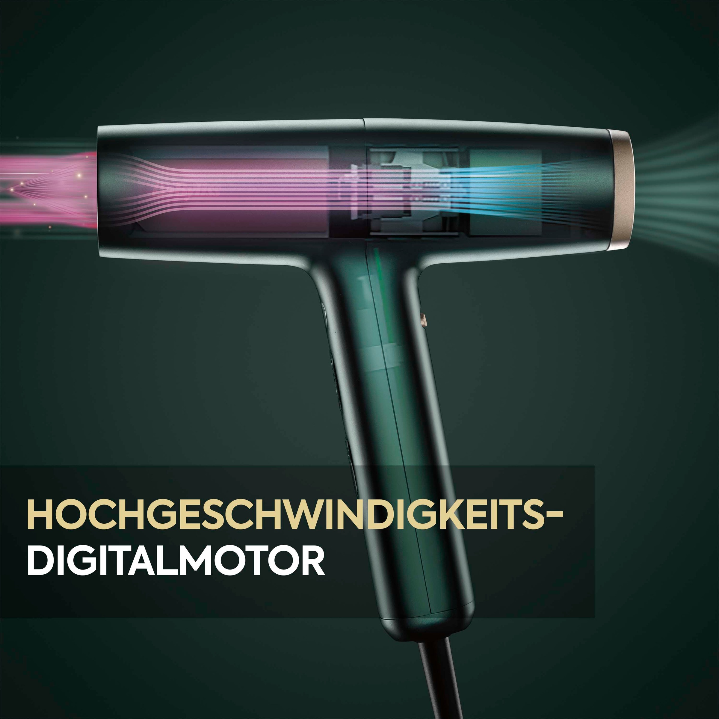 BaByliss Haartrockner »BaByliss  Air Power Pro Profi-Haartrockner, D6555DE« 1.600 W 3 Aufsätze Hochgeschwindigkeits-Digitalmotor , Leicht, Föhn mit 3 Aufsätzen
