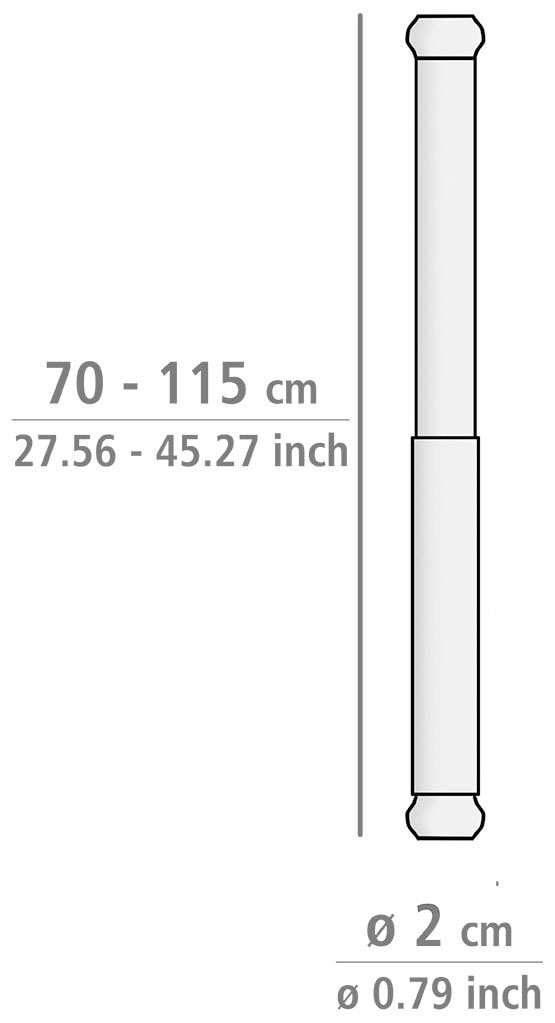 WENKO Duschstange »Teleskop«, Weiß