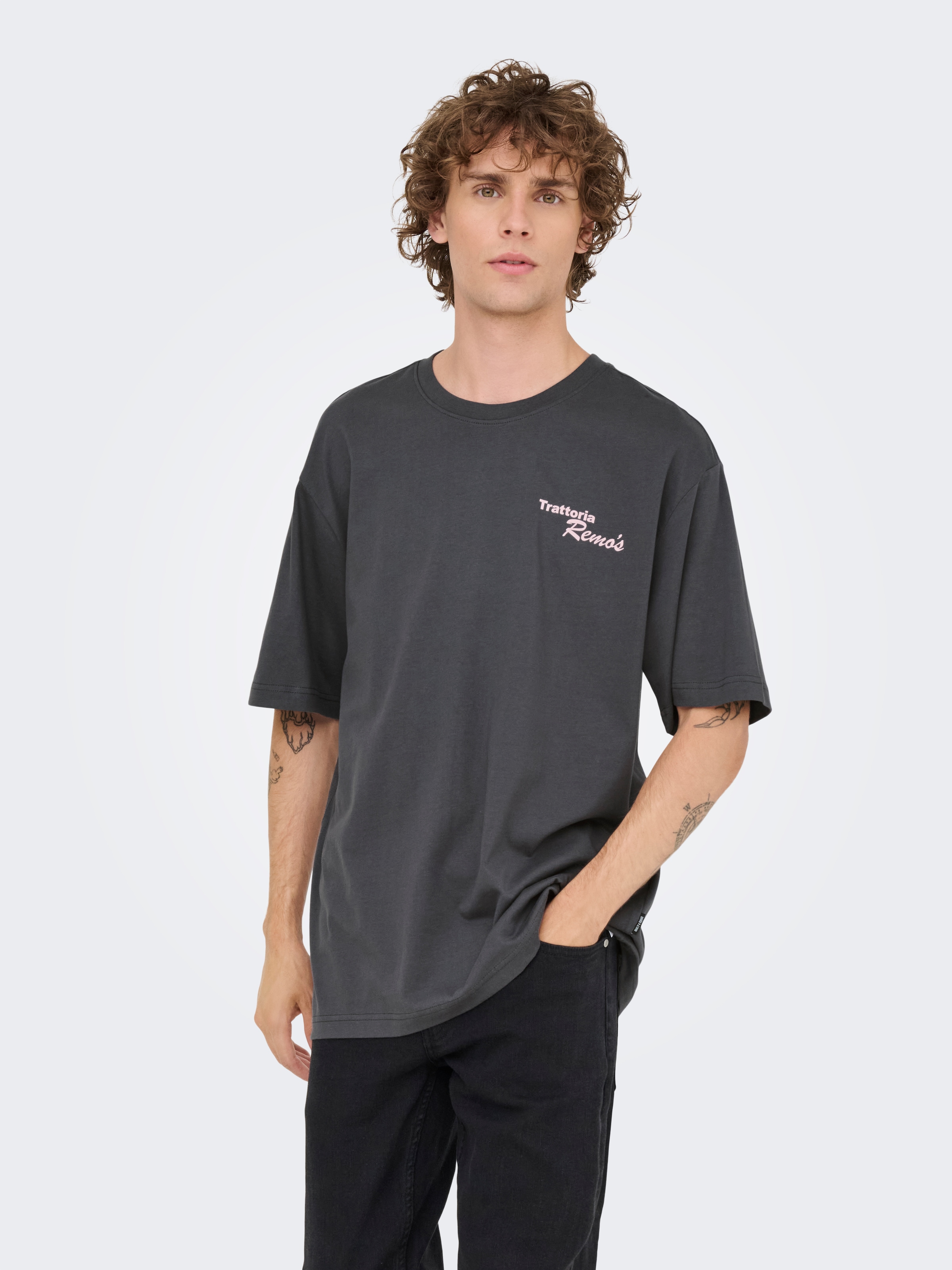ONLY & SONS T-Shirt »ONSNATHAN RLX SS TEE NOOS« Baumwolle, relaxed fit