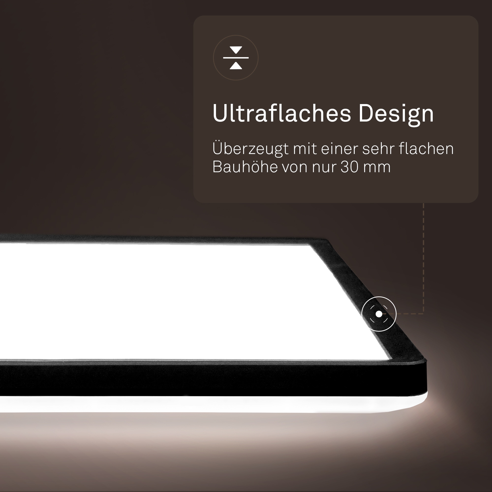 B.K.Licht LED Panel »SHALLOW« LED-Board 1 Stk. Neutralweiß 29x29x3 cm, Badlampe, Badezimmer, Küche, Wohnzimmer