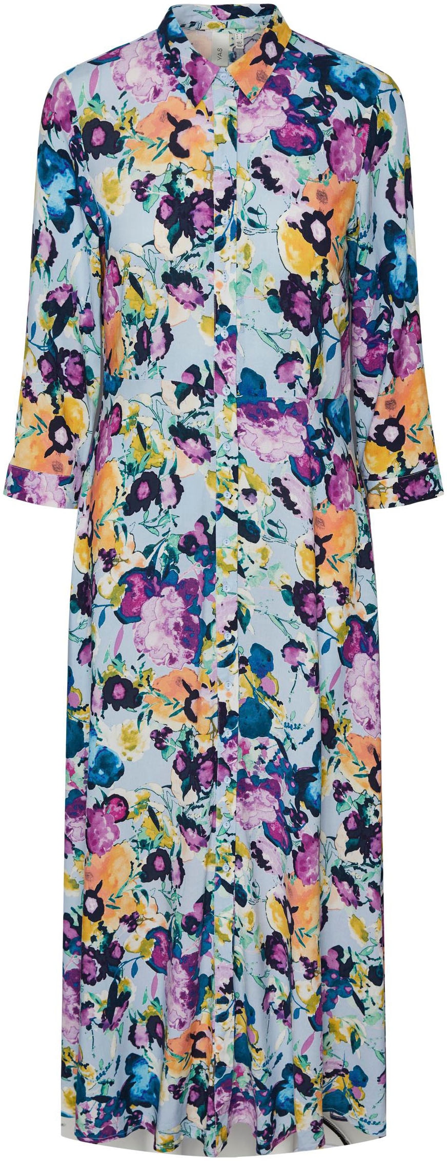Y.A.S Hemdblusenkleid »YASSAVANNA LONG SHIRT mit Shop kaufen DRESS«, im 3/4 Online OTTO Ärmel