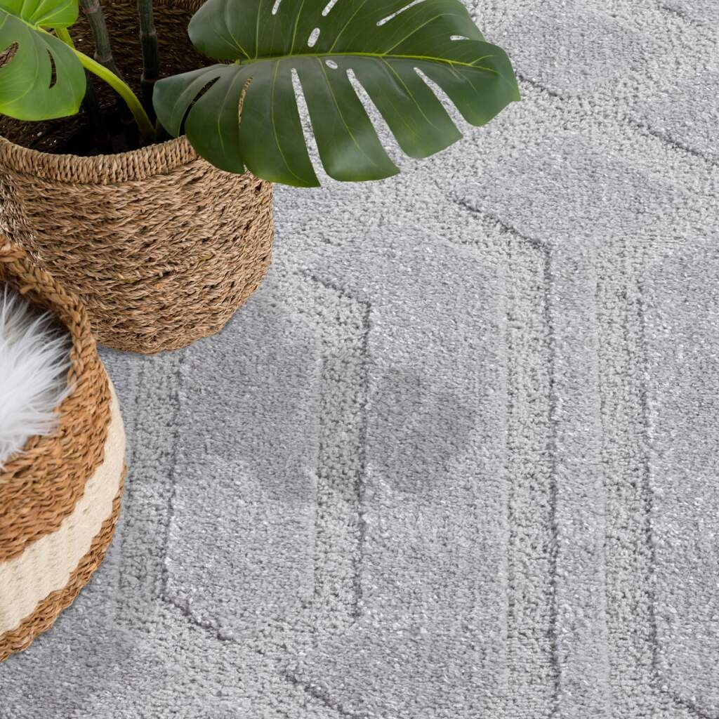 Carpet City Teppich »FLAIR138« rechteckig 11 mm Höhe Kurzflor-Teppich, Skandi-Stil, Wohnzimmer