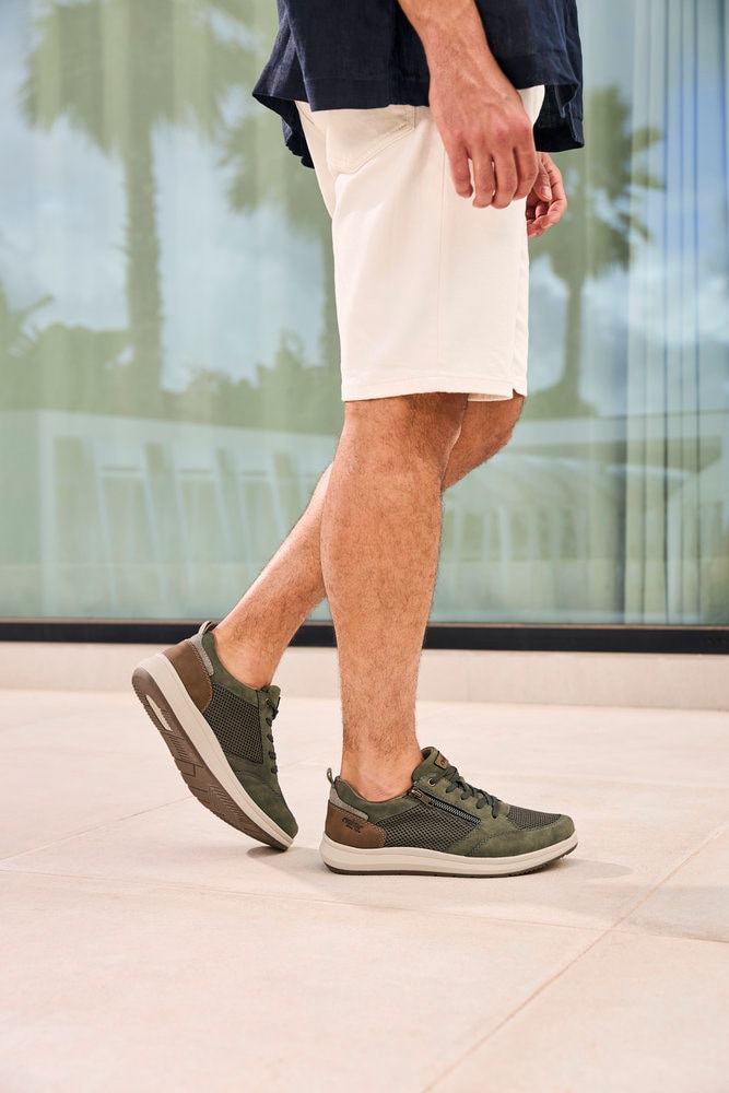 Rieker Sneaker, Halbschuh, Freizeitschuh, Schnürschuh mit seitlichem Reißverschluss