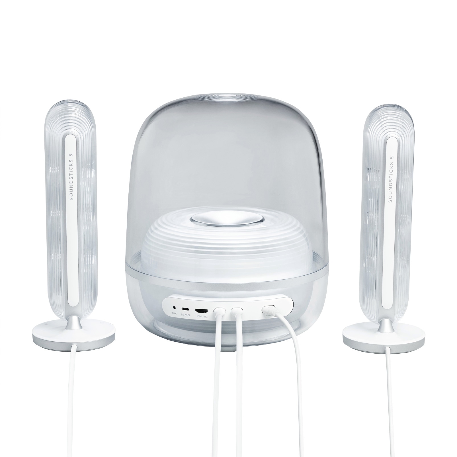 Harman/Kardon 2.1 Soundsystem »SoundSticks 5« 2.1 (A2DP Bluetooth | AVRCP Bluetooth | Bluetooth 190 W) 2.1-Channel Bluetooth Speaker mit HDMI