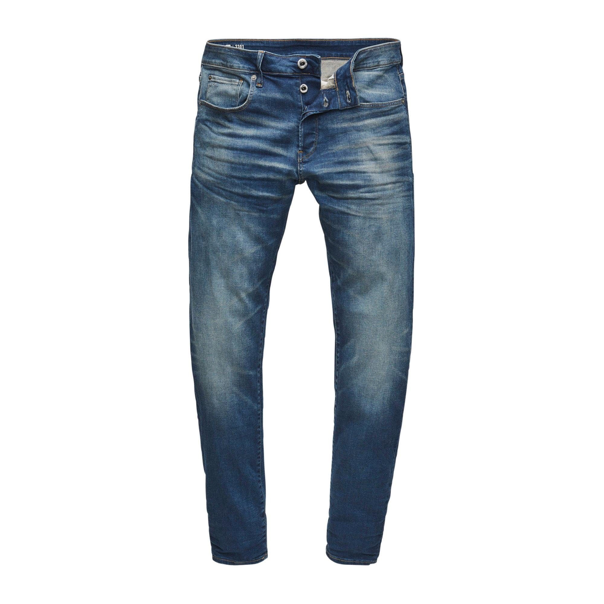 G-Star RAW Slim-fit-Jeans »3301 Slim«, mit toller Waschung und Elasthan