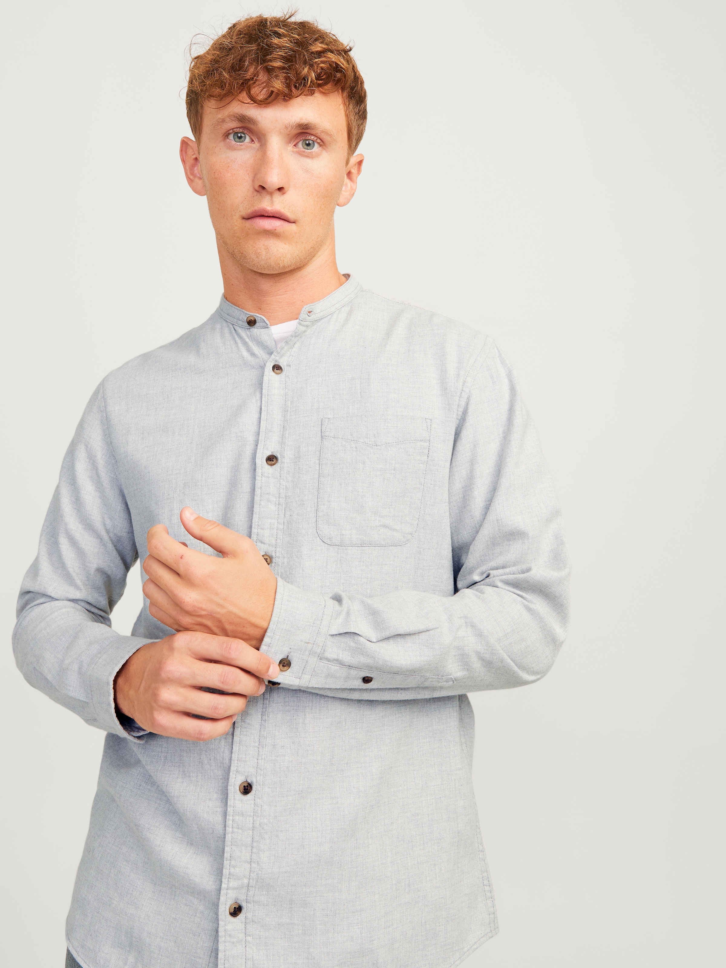 Jack & Jones Langarmhemd »JJEBAND MELANGE SHIRT LS SN«