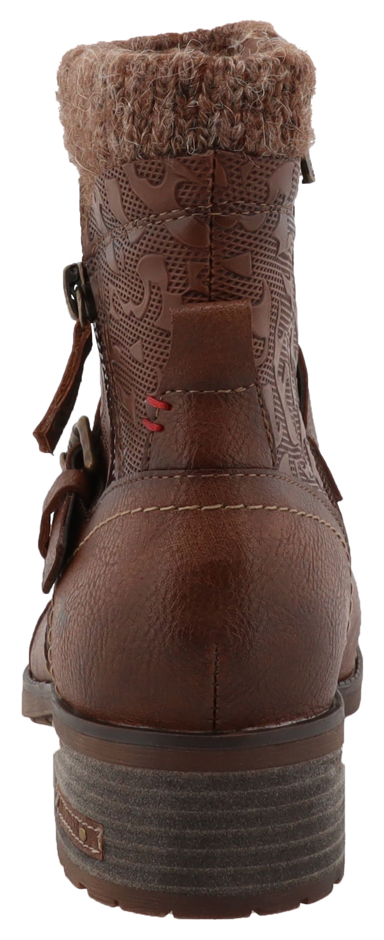 Mustang Shoes Winterstiefelette »Fabienne«  Biker Boots mit Blockabsatz und Zierriemchen