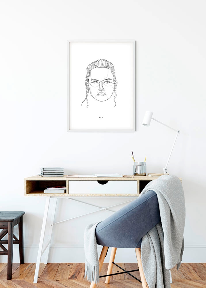 Komar Bild »Star Wars Classic Force Faces Rey«, Star Wars, (1 St.), Wandbild zur Dekoration im Kinderzimmer - ohne Rahmen
