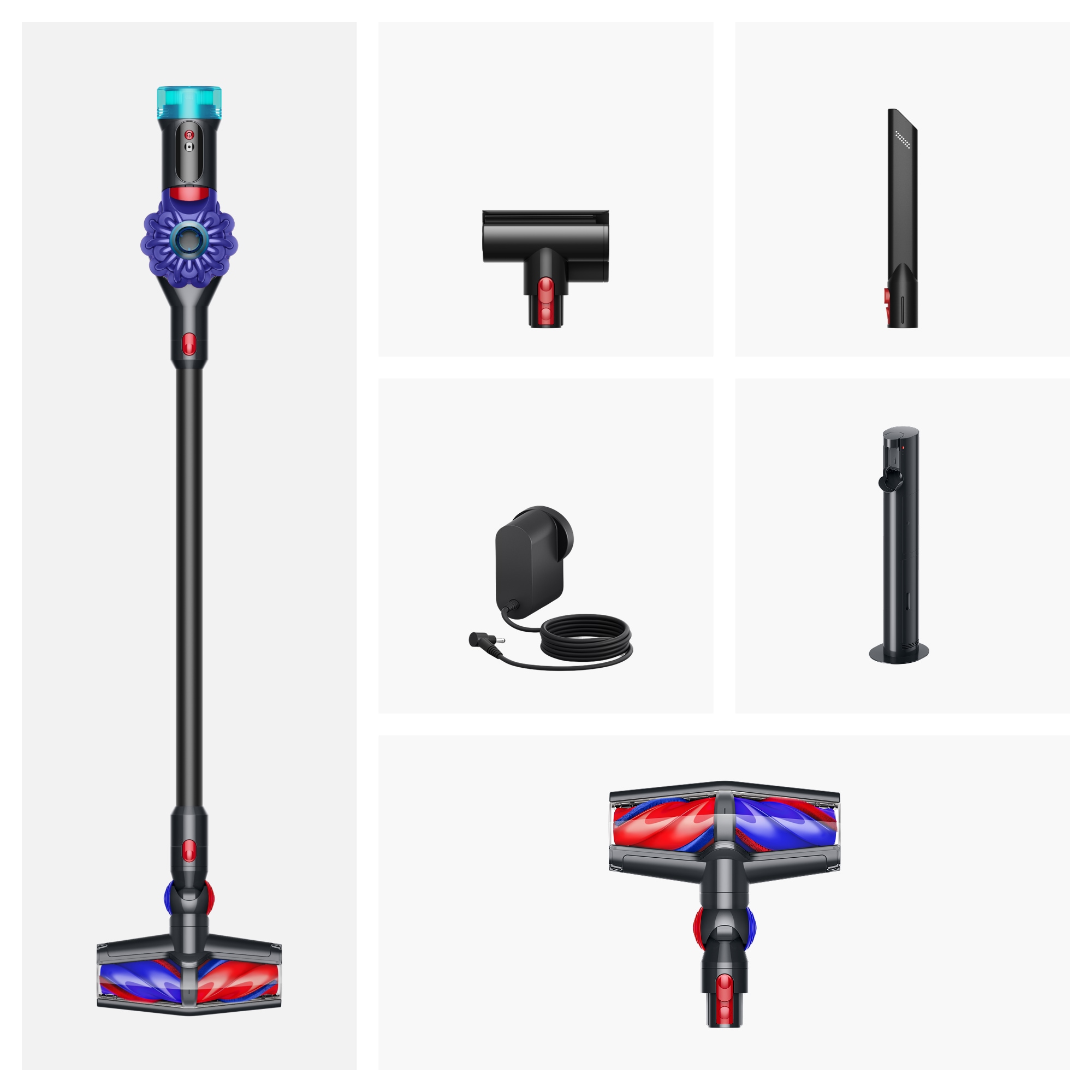 DYSON Akku-Hand-und Stielstaubsauger »Dyson V10 Konical™ + Auto-empty Dok™ Schwarz/Blau«