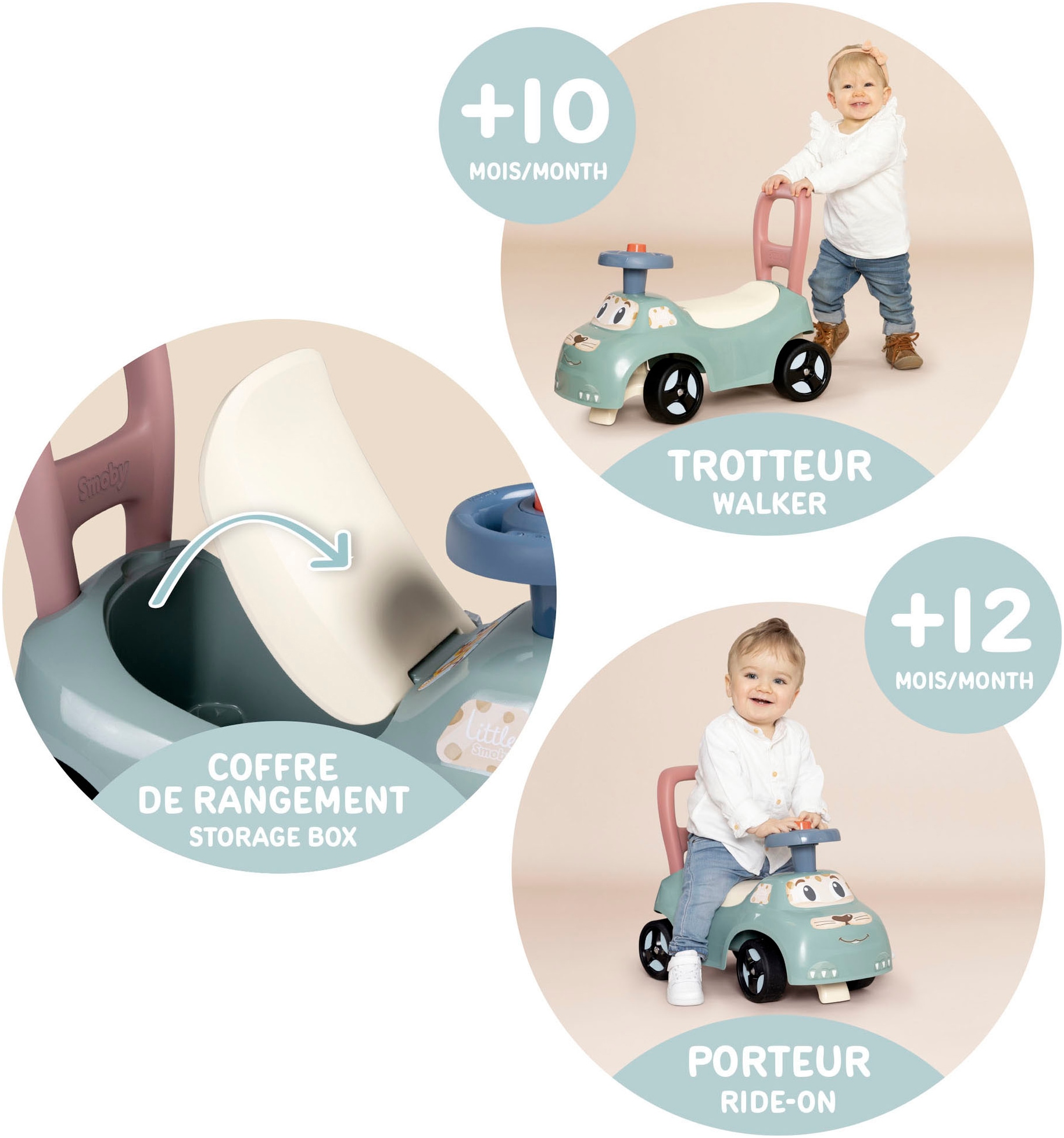 Smoby Rutscherauto »Little Smoby Rutschauto«, auch als Lauflernhilfe nutzbar; Made in Europe