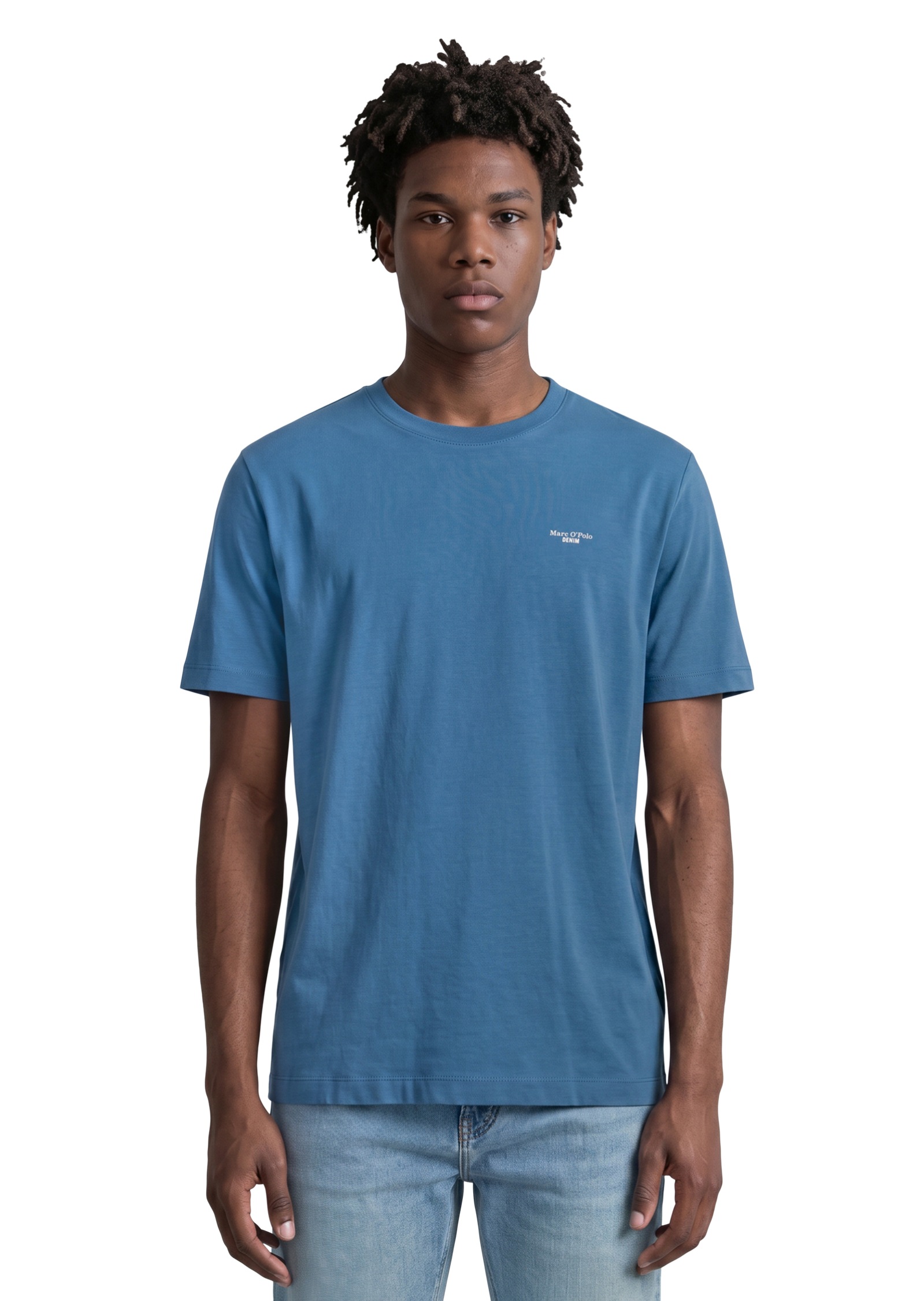 Marc O'Polo DENIM T-Shirt Ein dezenter Logo-Print auf der Brust