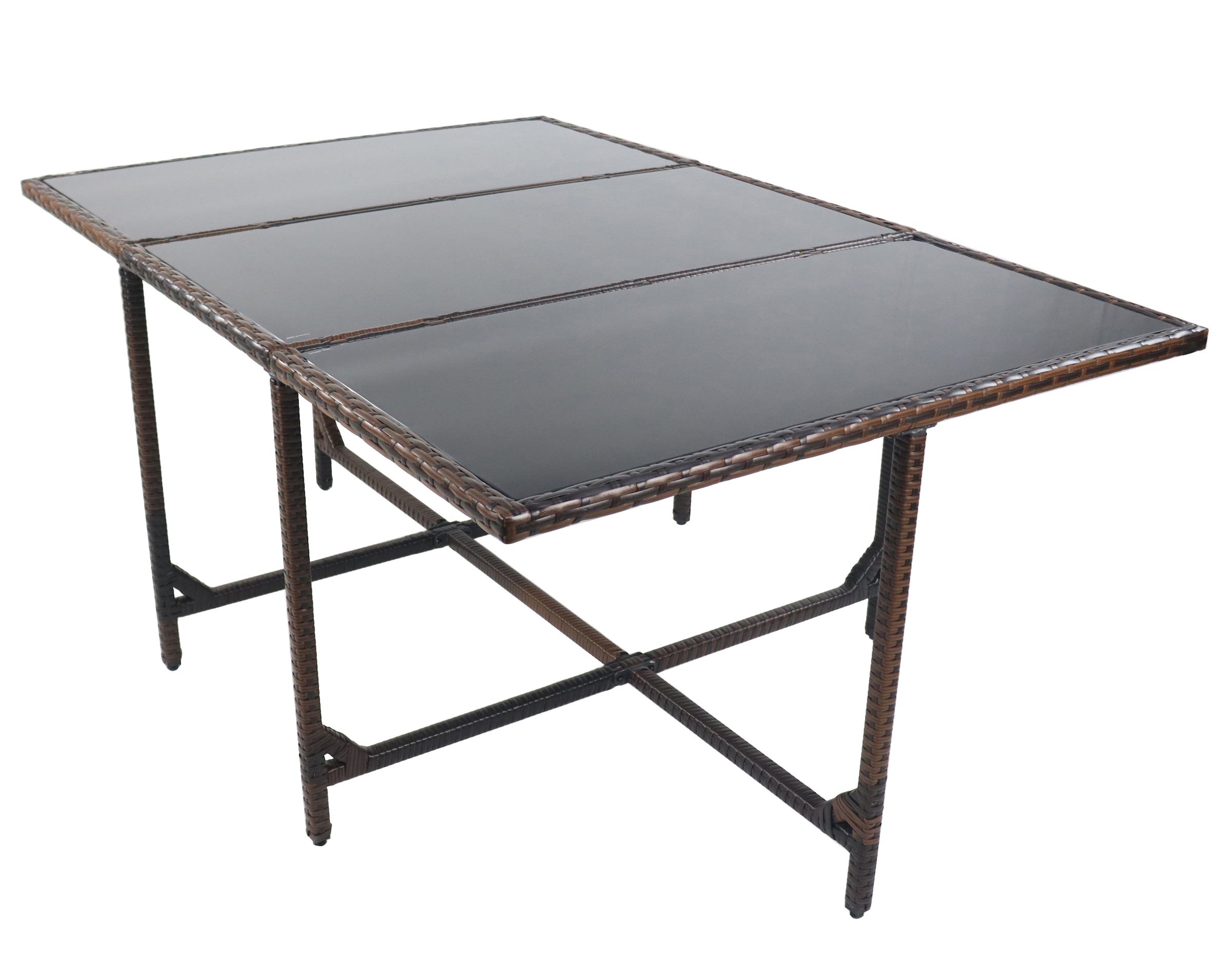 VCM Garten-Essgruppe »VCM 9-tlg Gartenmöbel Set | Sitzgruppe Essgruppe | 1xTisch, 6x Stühle, 2x Hocker | Tisch Maße ca. H. 72 x B. 170 x T. 110 cm | Rattan | Garten Set - Raloso«, (9 tlg., Raloso)
