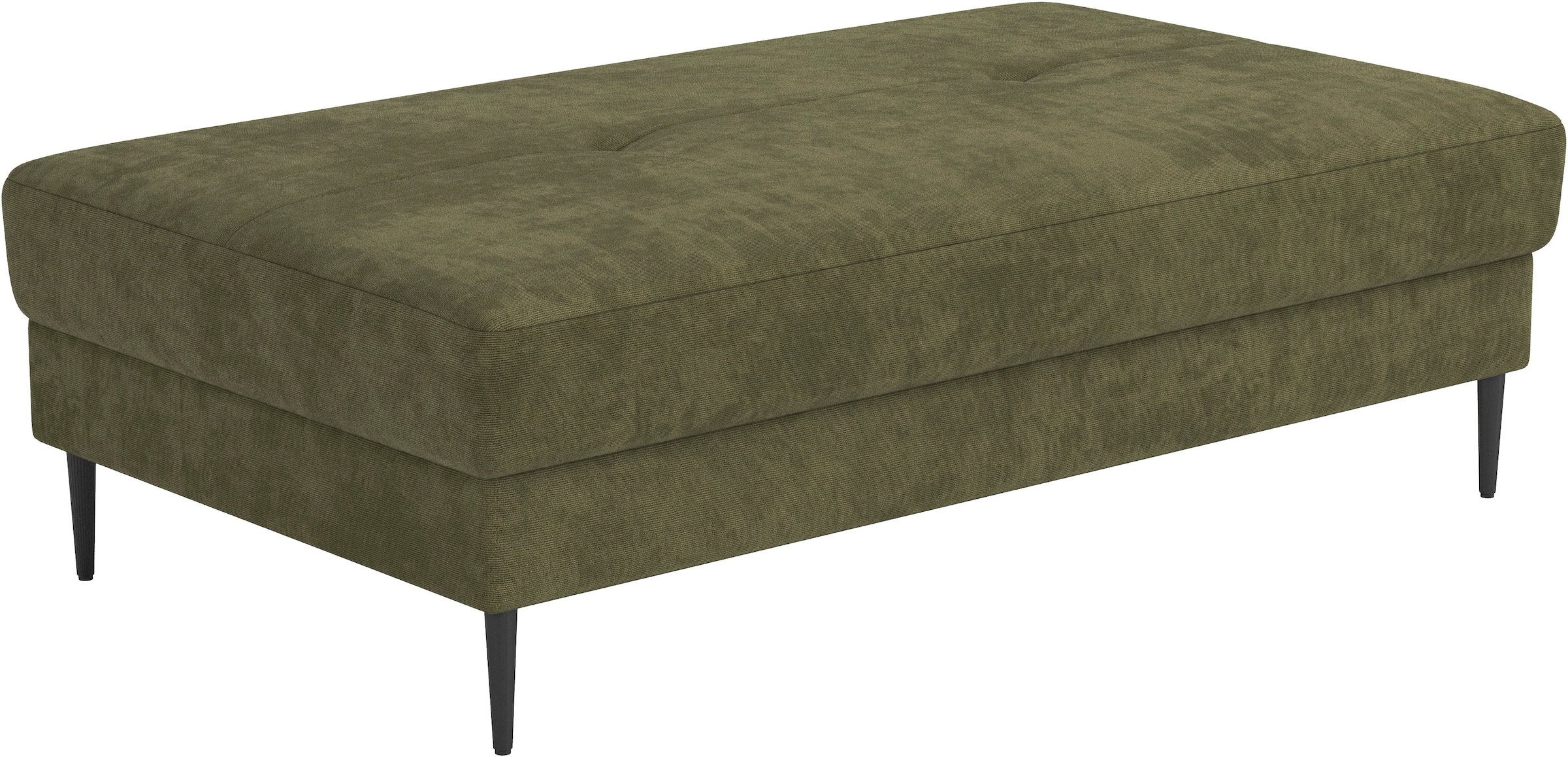 OTTO home Hocker »Summer B: 142cm, in Cord & Struktur erhältlich« schwarze Metallfüße