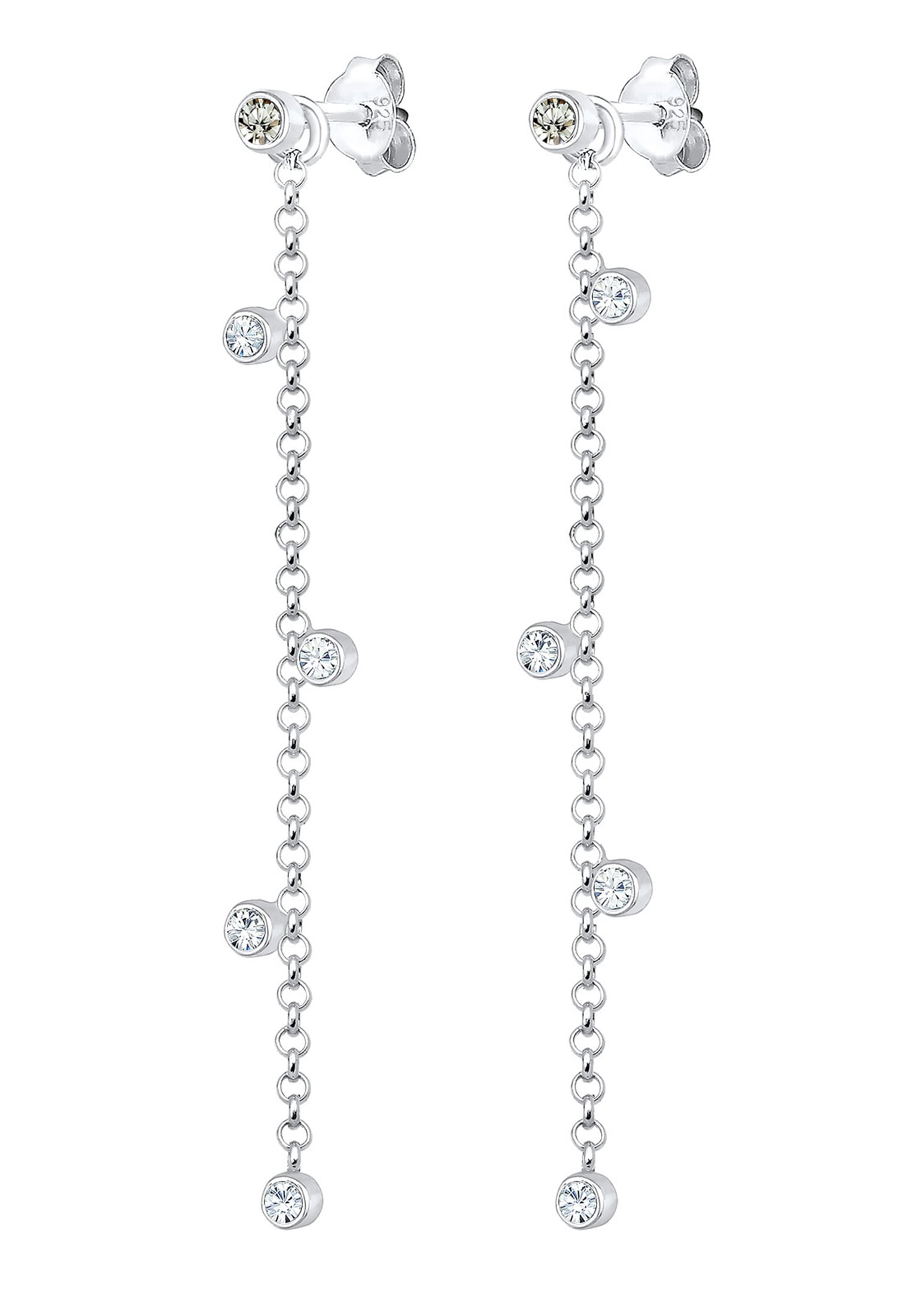 Elli Paar Ohrhänger »Ohrringe Ohrhänger Ketten Design 925 Silber, mit Kristallen von Swarovski®«