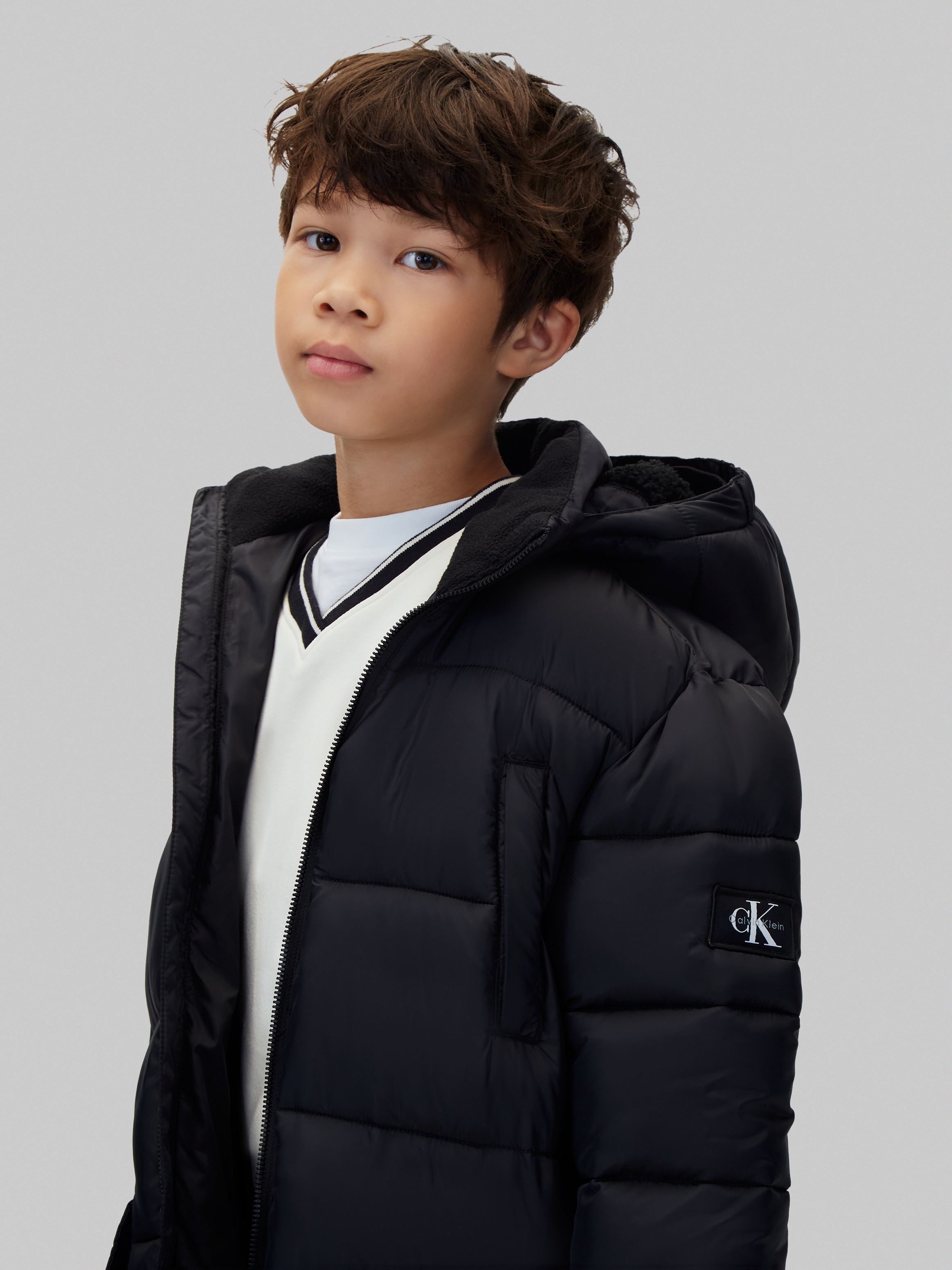 Calvin Klein Jeans Steppmantel »CK ESSENTIAL PARKA PUFFER« Regular fit mit Kapuze