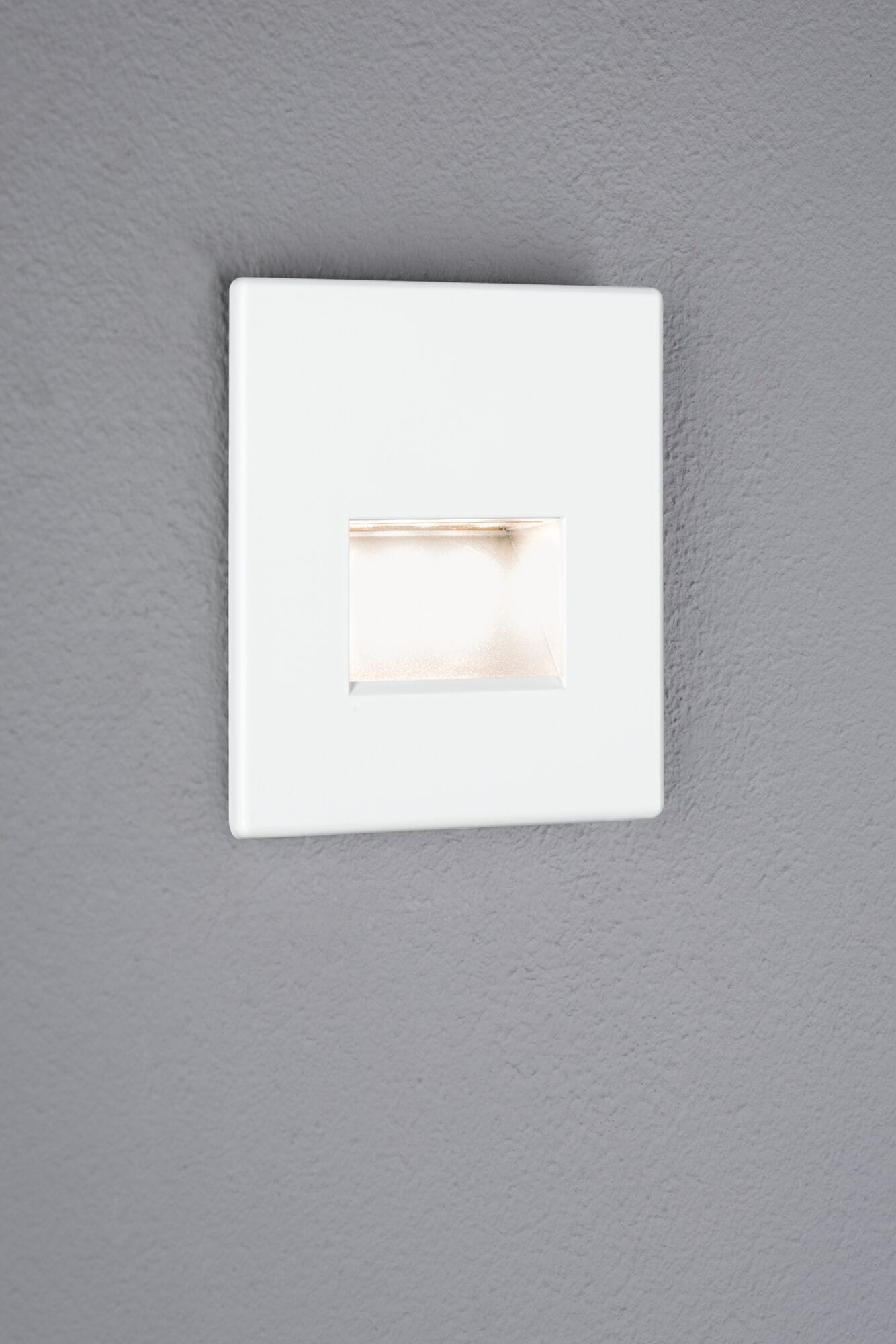 Paulmann LED Einbauleuchte »LED Wandeinbauleuchte Edge Quadro 1,2W 25lm 230V« 1 Stk. Warmweiß