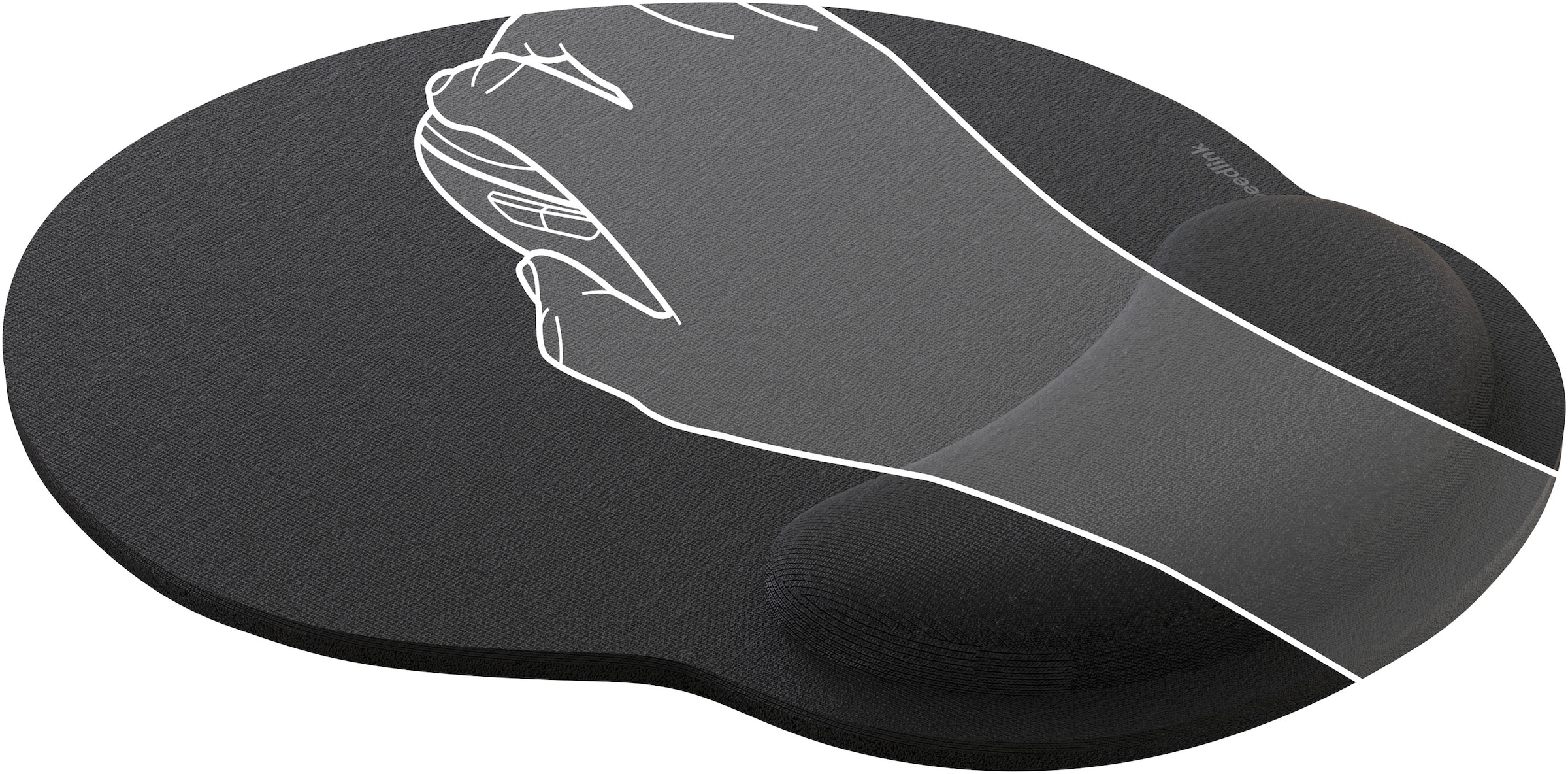 Speedlink Mauspad »VELLU Memory Foam ergonomisches Mousepad mit Handauflage« rutschfest, schwarz