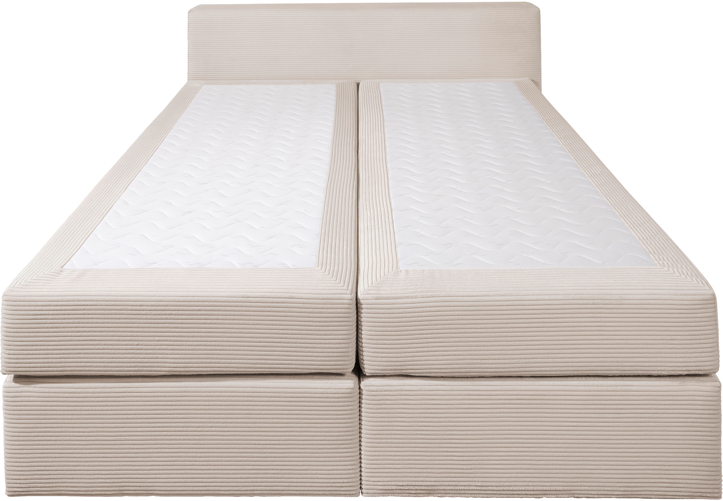 andas Boxspringbett »Åby«, In Cord Bezug, wahlweise mit und ohne Matrazte erhältlich