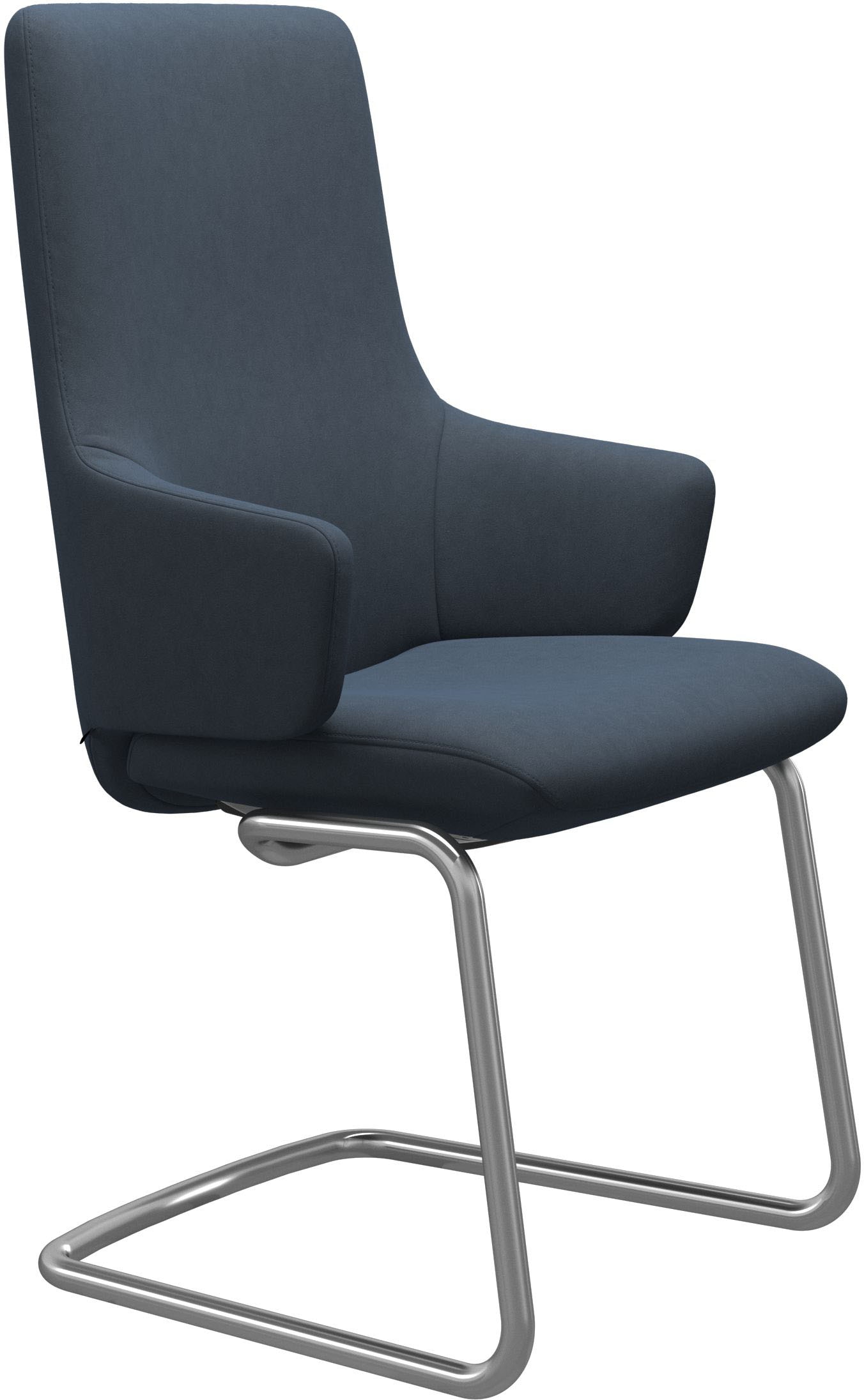 Stressless® Polsterstuhl »Laurel«, Microfaser DINAMICA, High Back mit Armlehne, Größe L, mit Beinen aus Stahl in Schwarz matt
