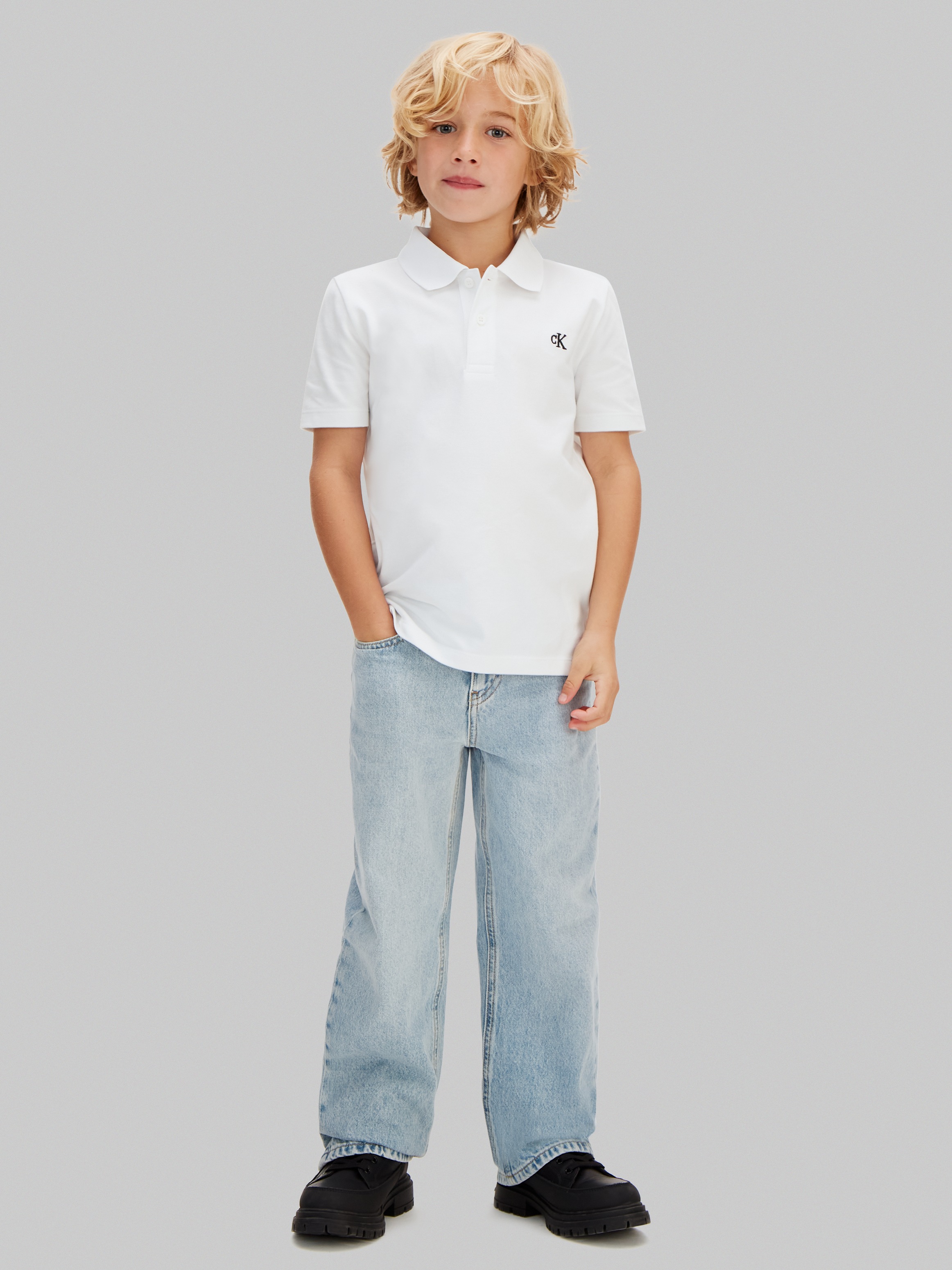 Calvin Klein Jeans Poloshirt »SOLID POLO« Regular fit für Kinder mit Polokragen