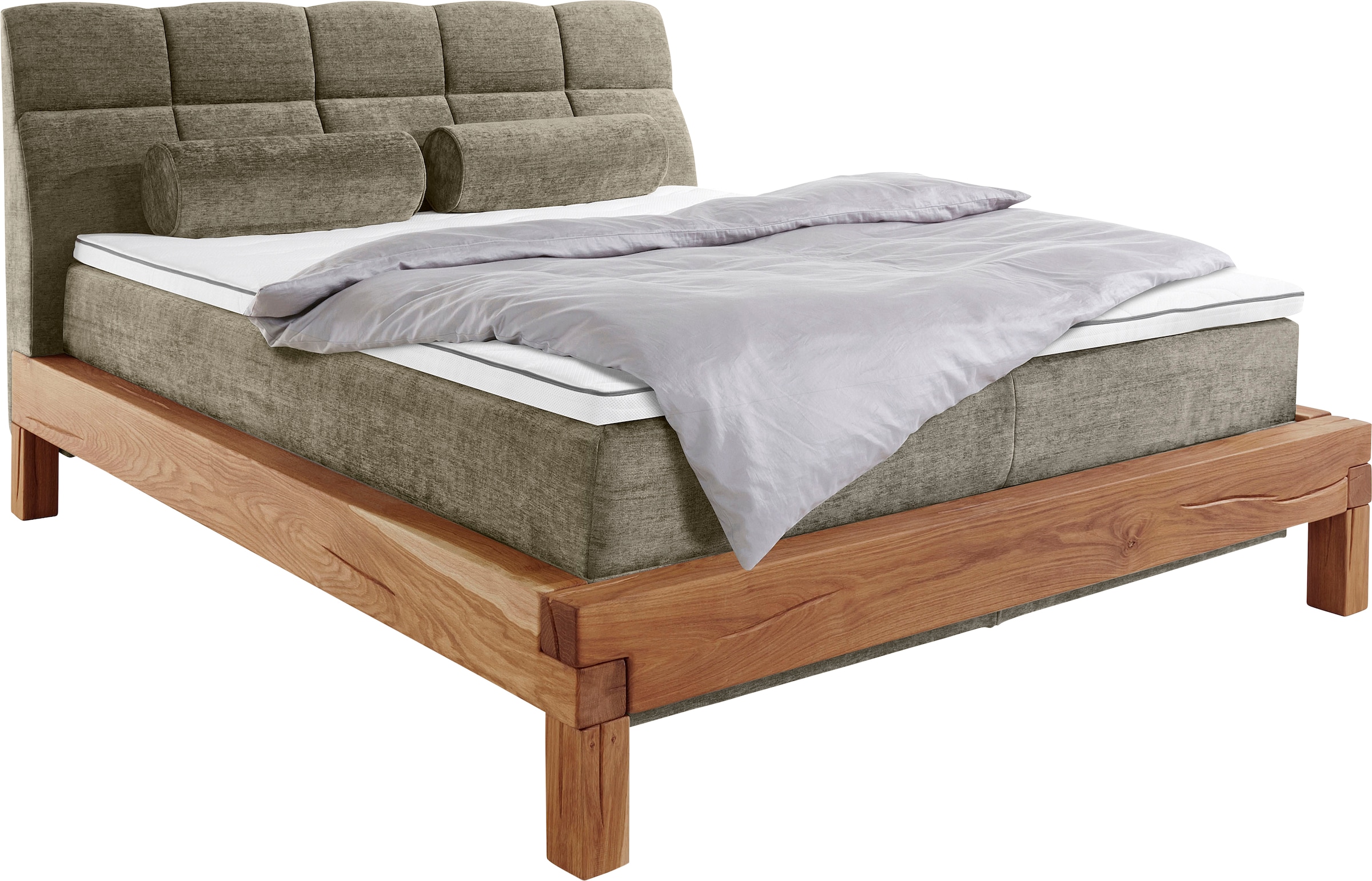 Home affaire Boxspringbett »Villads« Liegefläche: 160/200 cm aus Balkeneiche, Inside-Boxspring-Unterbau