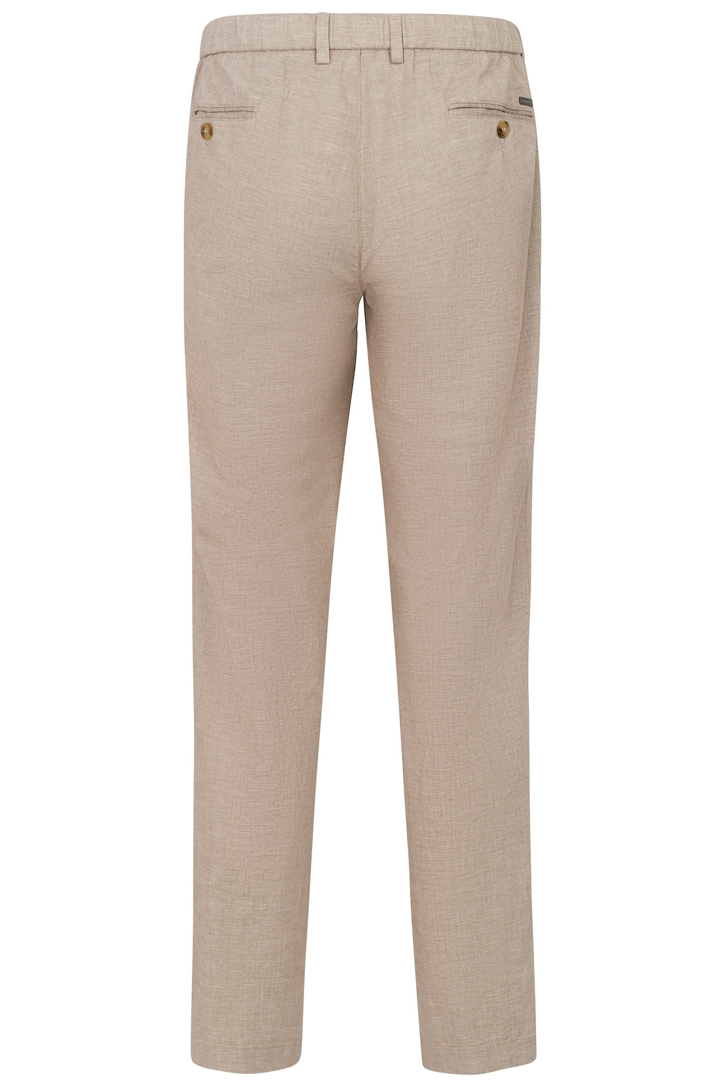 bugatti Bundfaltenhose, mit Baumwoll-Leinen-Mix