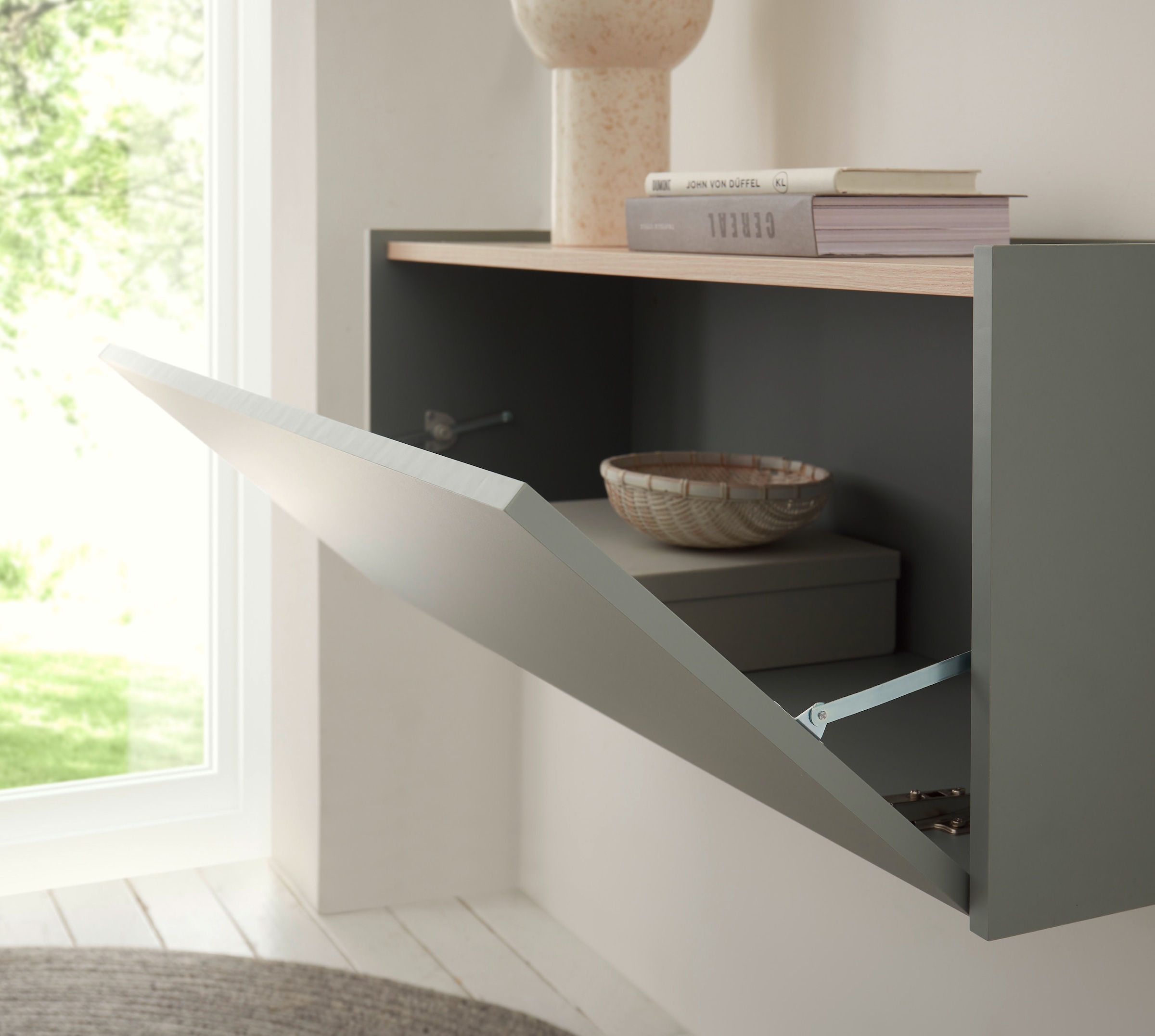 INOSIGN Hängeschrank »GiRON/CiTY, Wandgarderobe in vier Farben, Wandschrank«, zeitloses Design, Breite 100 cm, großes Fach